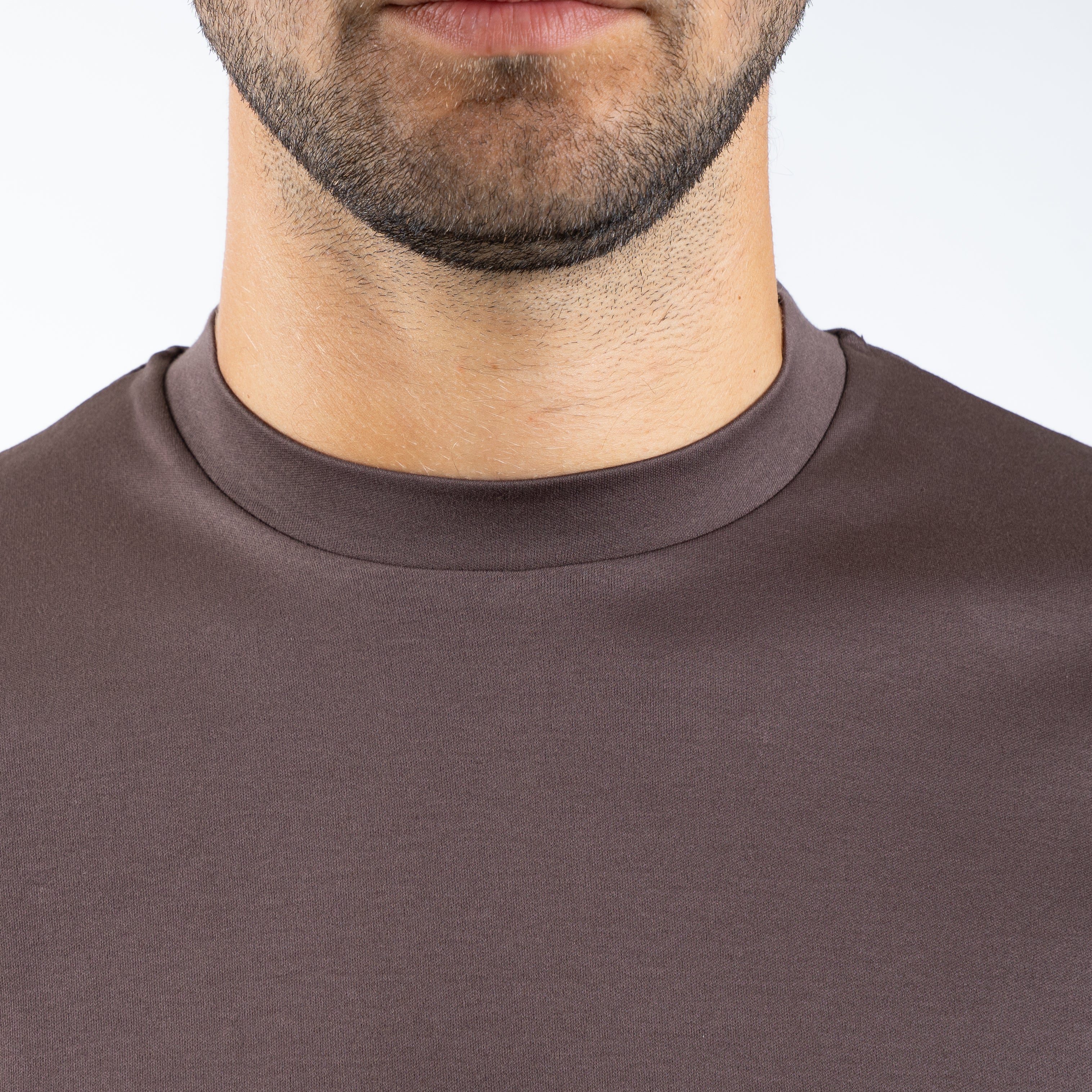 Valenza Longsleeve T-Shirt Bruin | Interlock Supima T-Shirt L/S