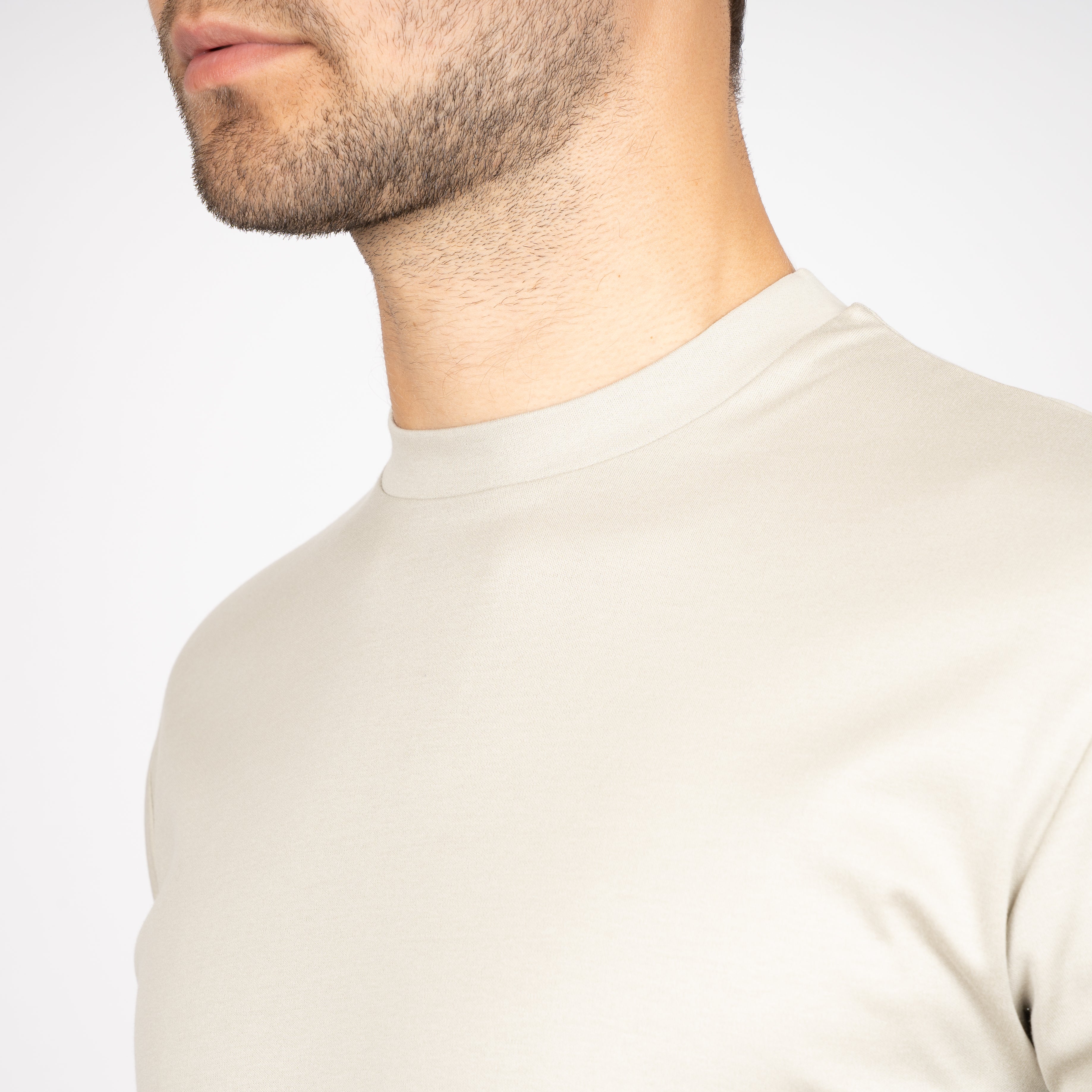 Valenza T-Shirt Steengrijs | Interlock Supima Cotton