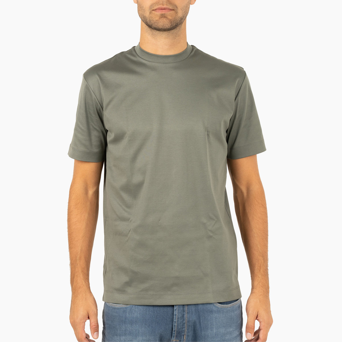 Valenza T-Shirt Olijfgroen | Interlock Supima Cotton