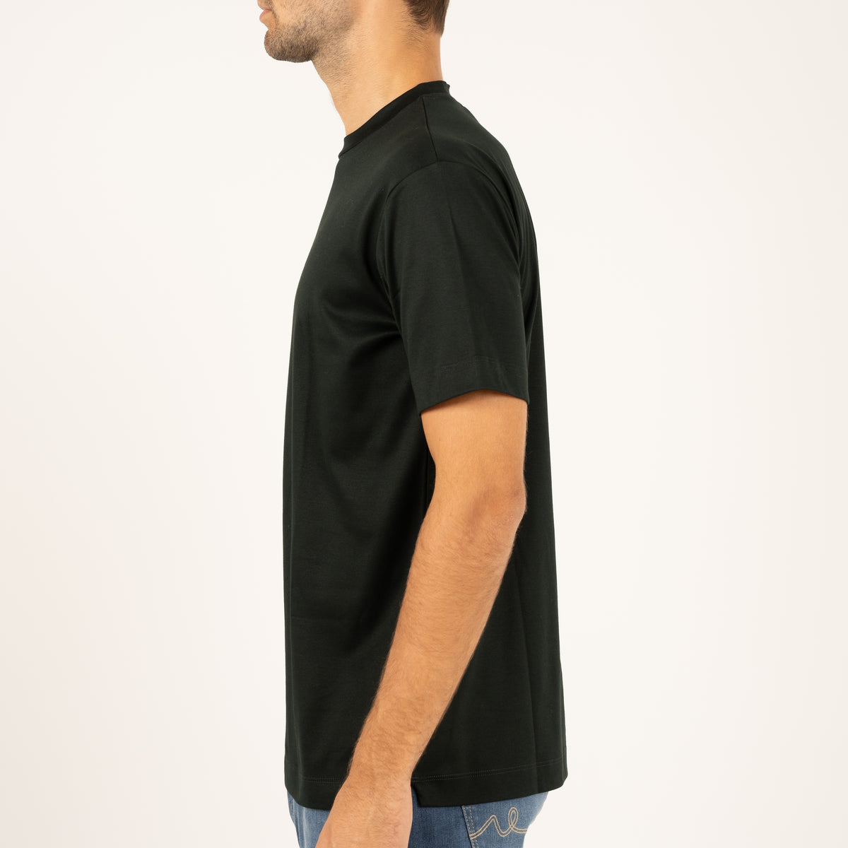 Valenza T-Shirt Donkergroen | Interlock Supima Cotton