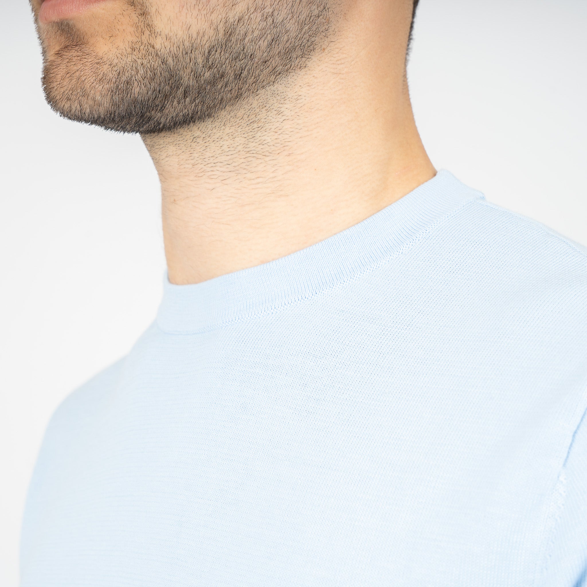 SEVEN DIALS Gebreid T-Shirt Lichtblauw | Faun