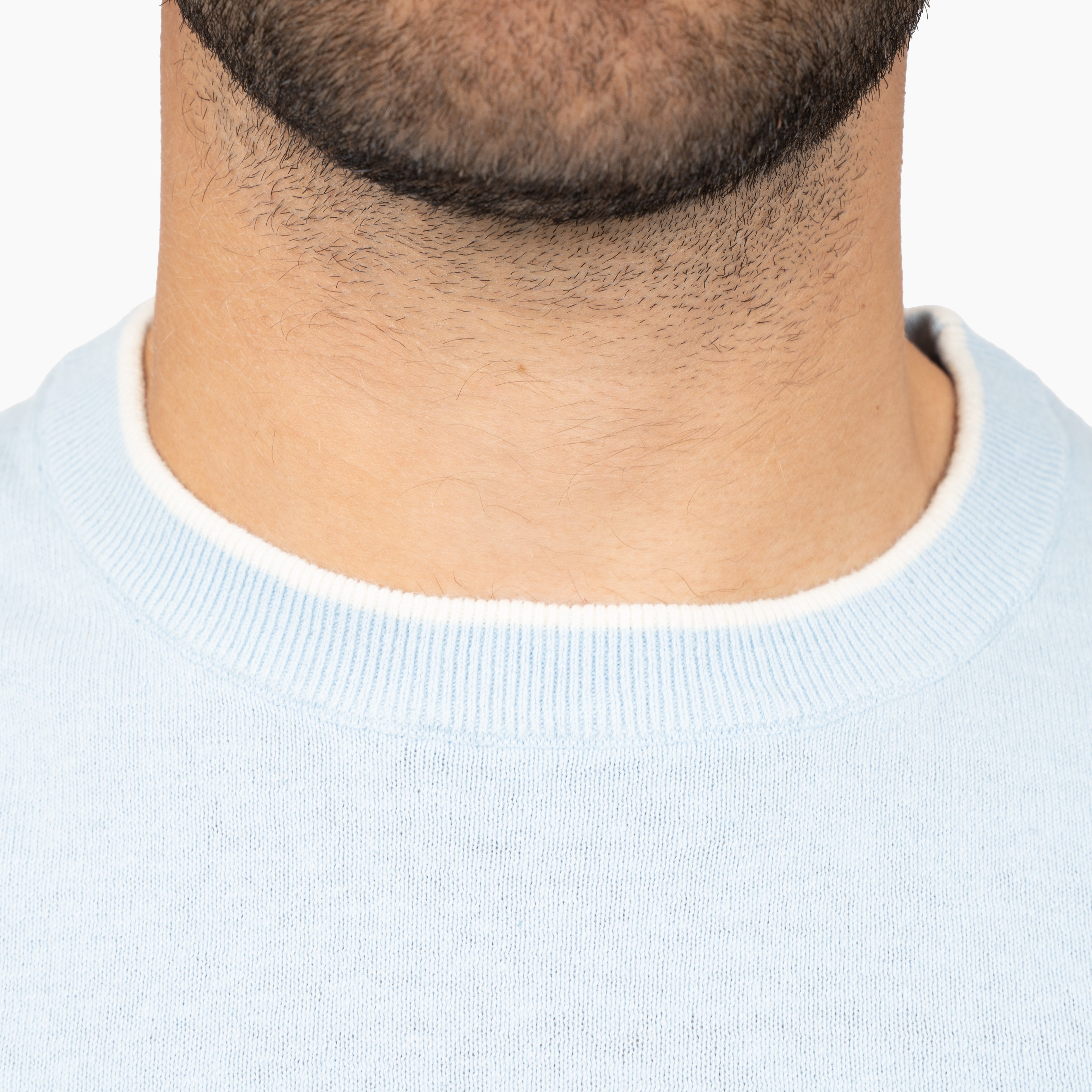 SEVEN DIALS Gebreid T-Shirt Lichtblauw | Bennet