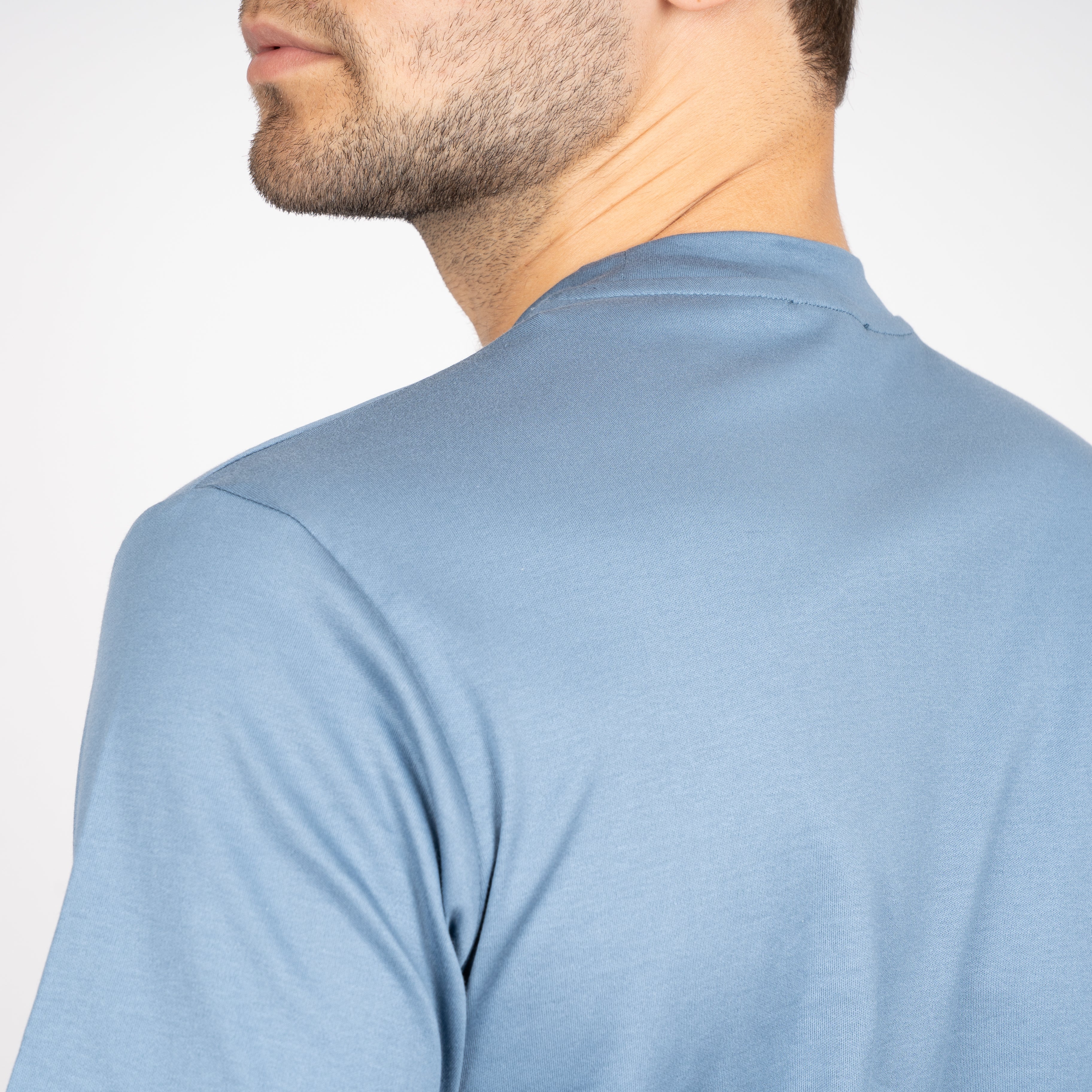 Valenza T-Shirt Staalblauw | Interlock Supima Cotton