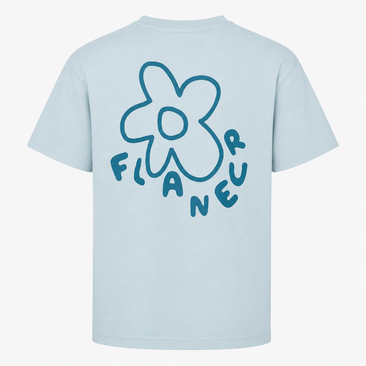 Flaneur T-Shirt Backprint Lichtblauw | Blossom