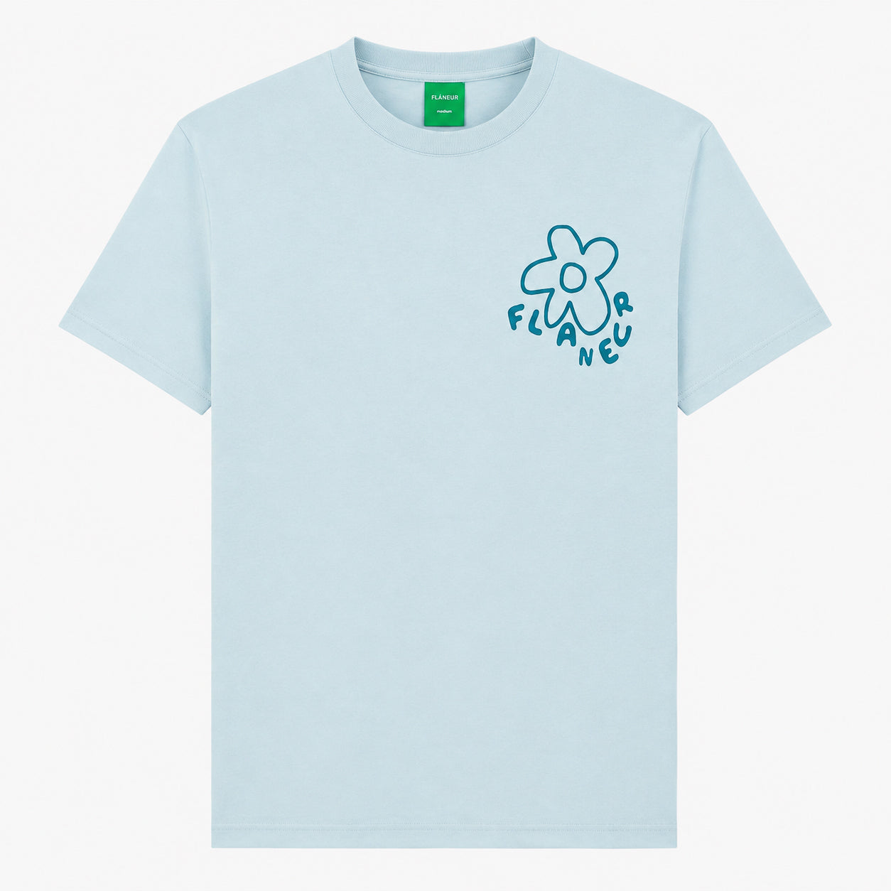 Flaneur T-Shirt Backprint Lichtblauw | Blossom