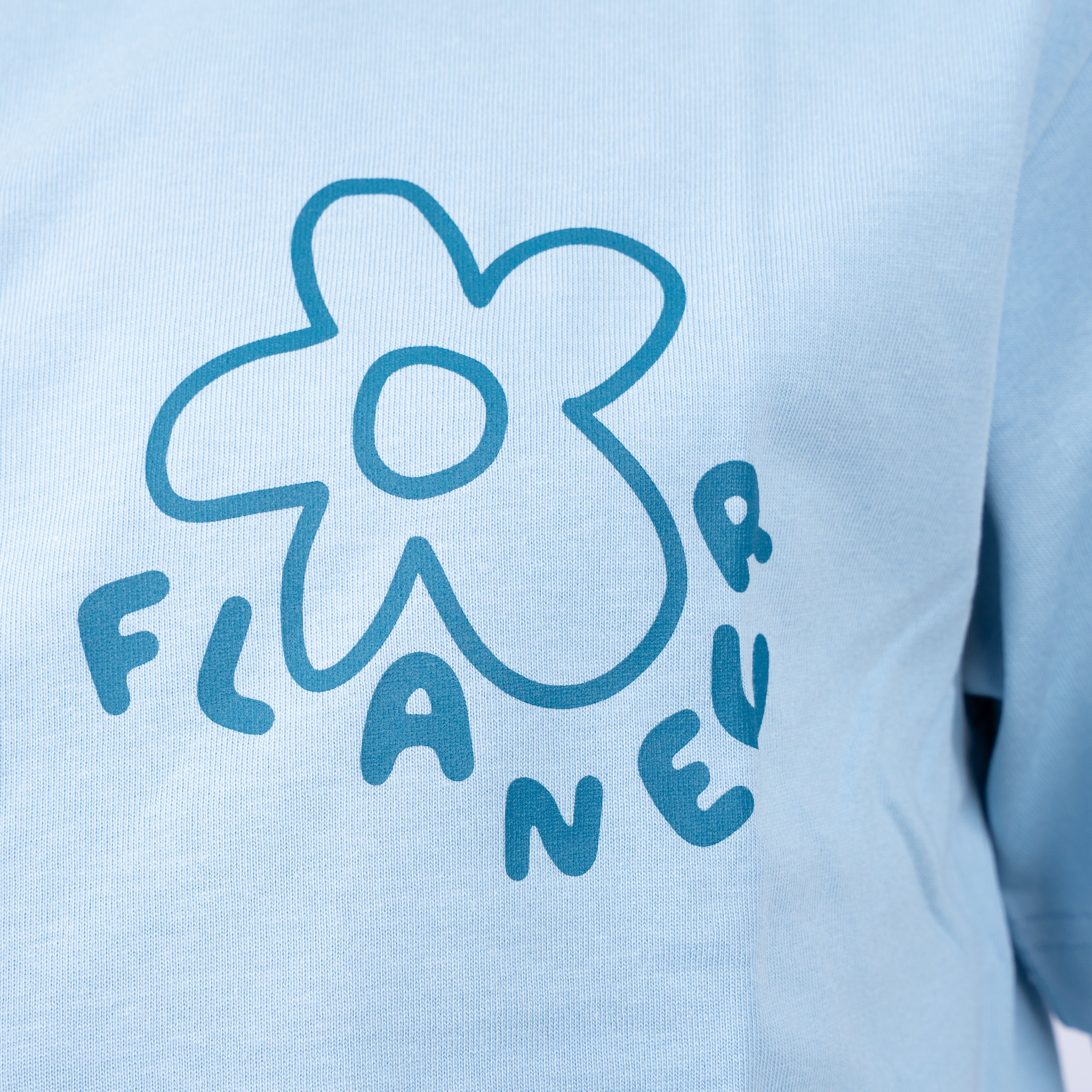 Flaneur T-Shirt Backprint Lichtblauw | Blossom