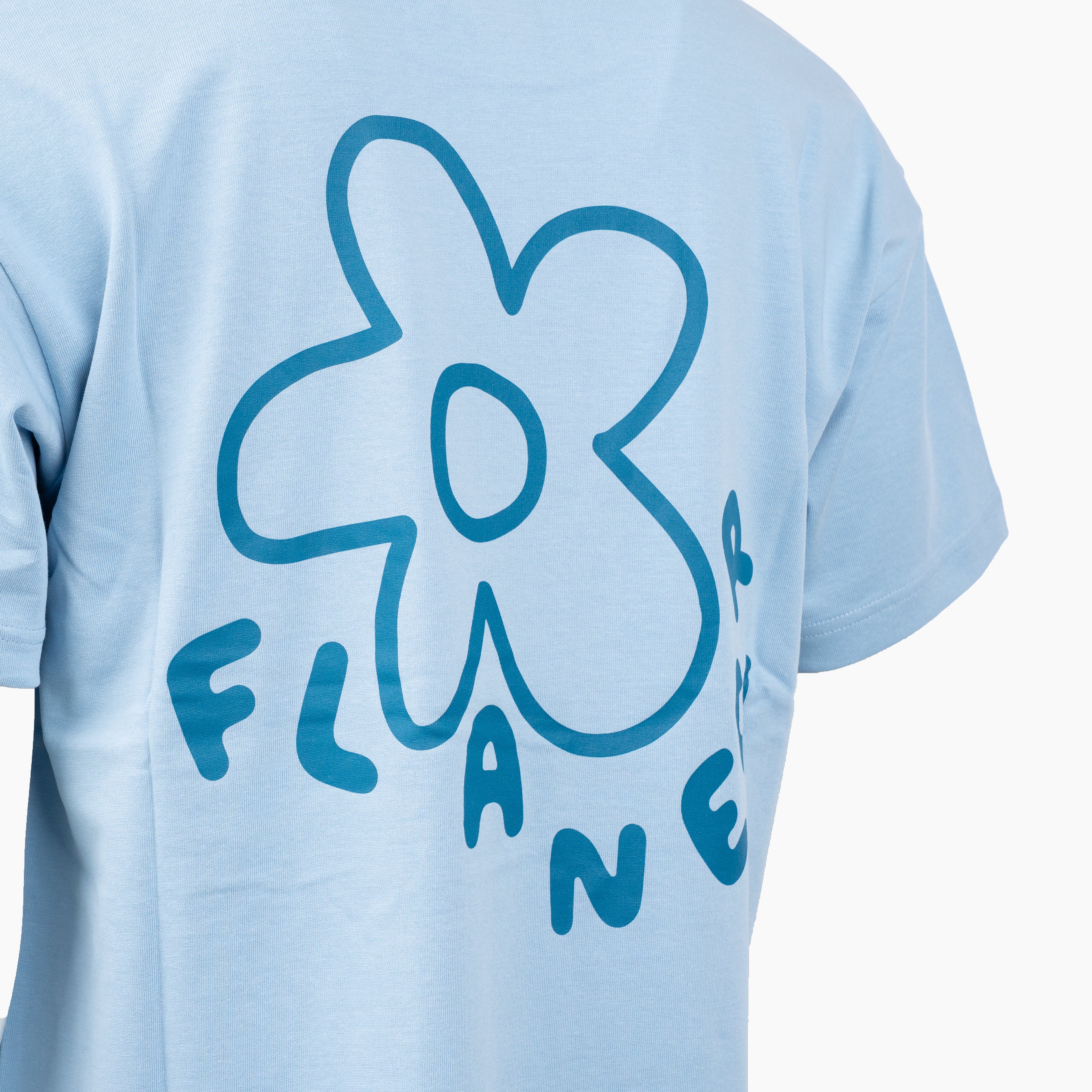 Flaneur T-Shirt Backprint Lichtblauw | Blossom