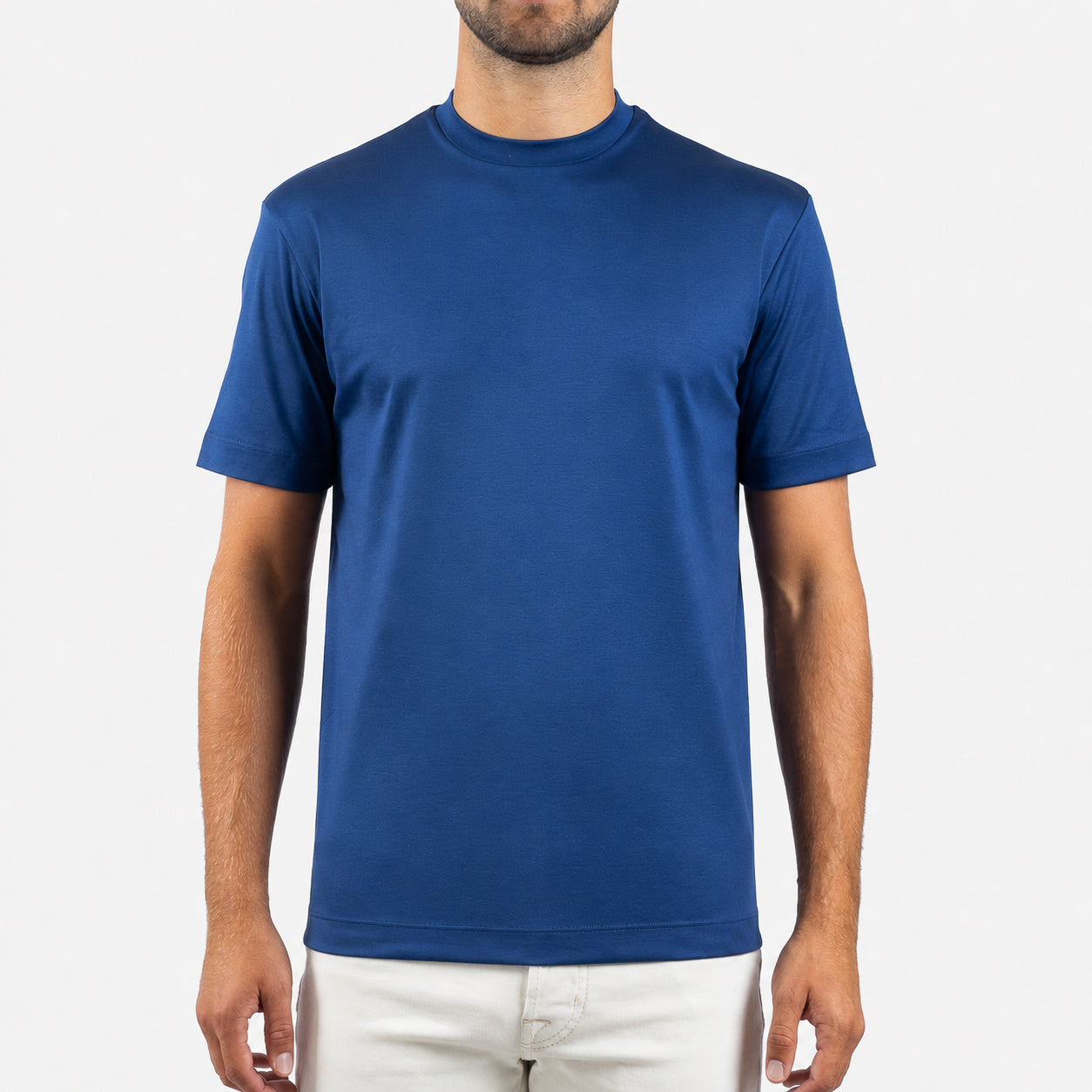 Valenza T-Shirt Hardblauw | Interlock Supima Cotton