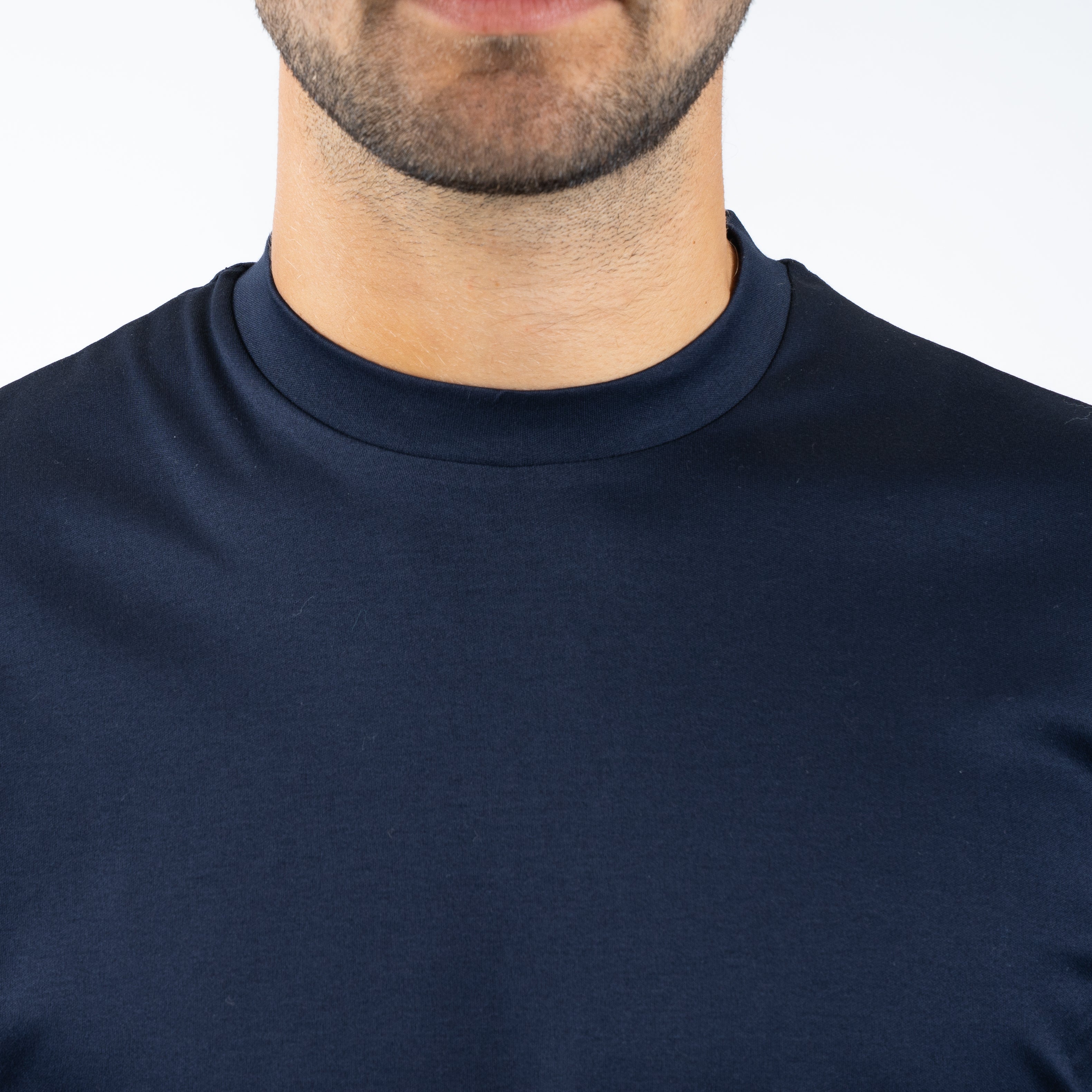Valenza Longsleeve T-Shirt Blauw | Interlock Supima T-Shirt L/S