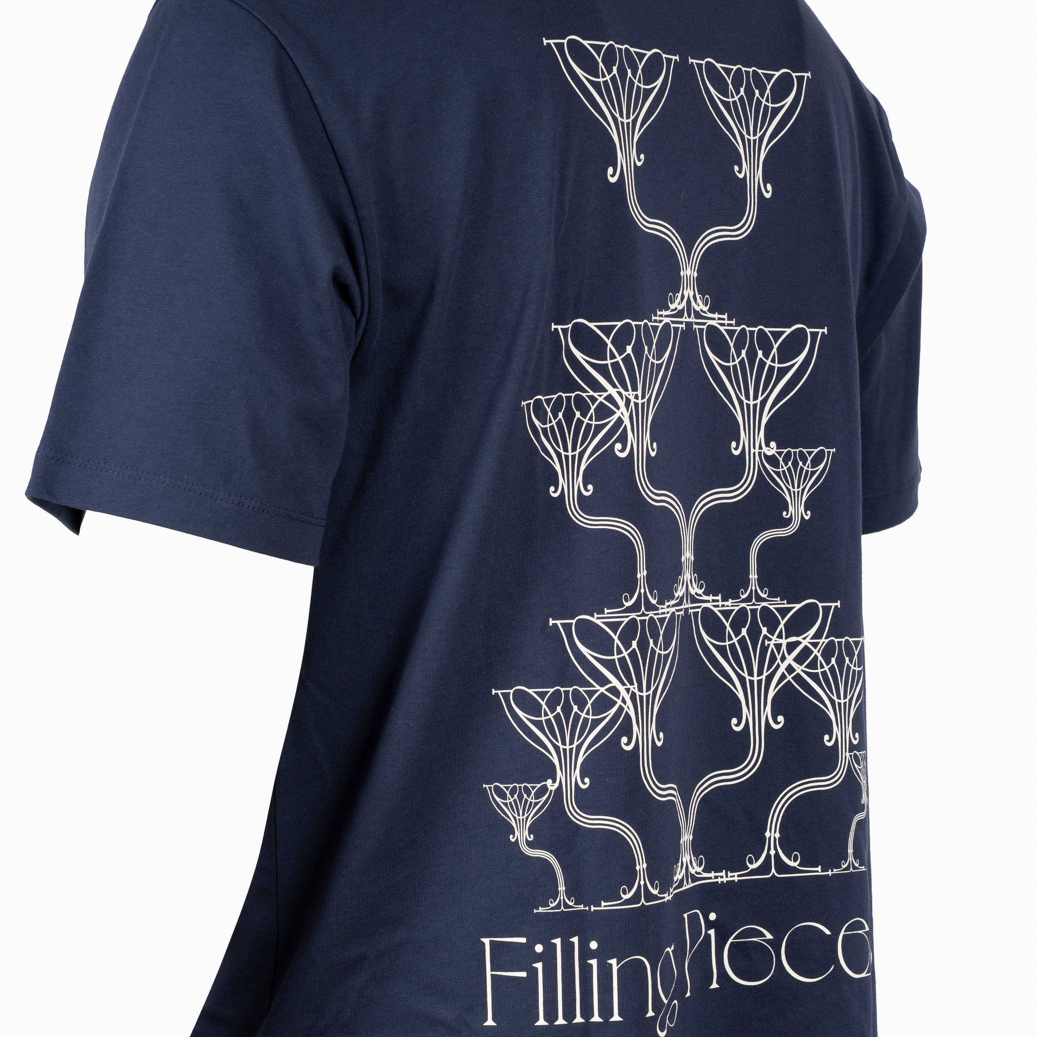 Filling Pieces T-Shirt Backprint Blauw | Champagne