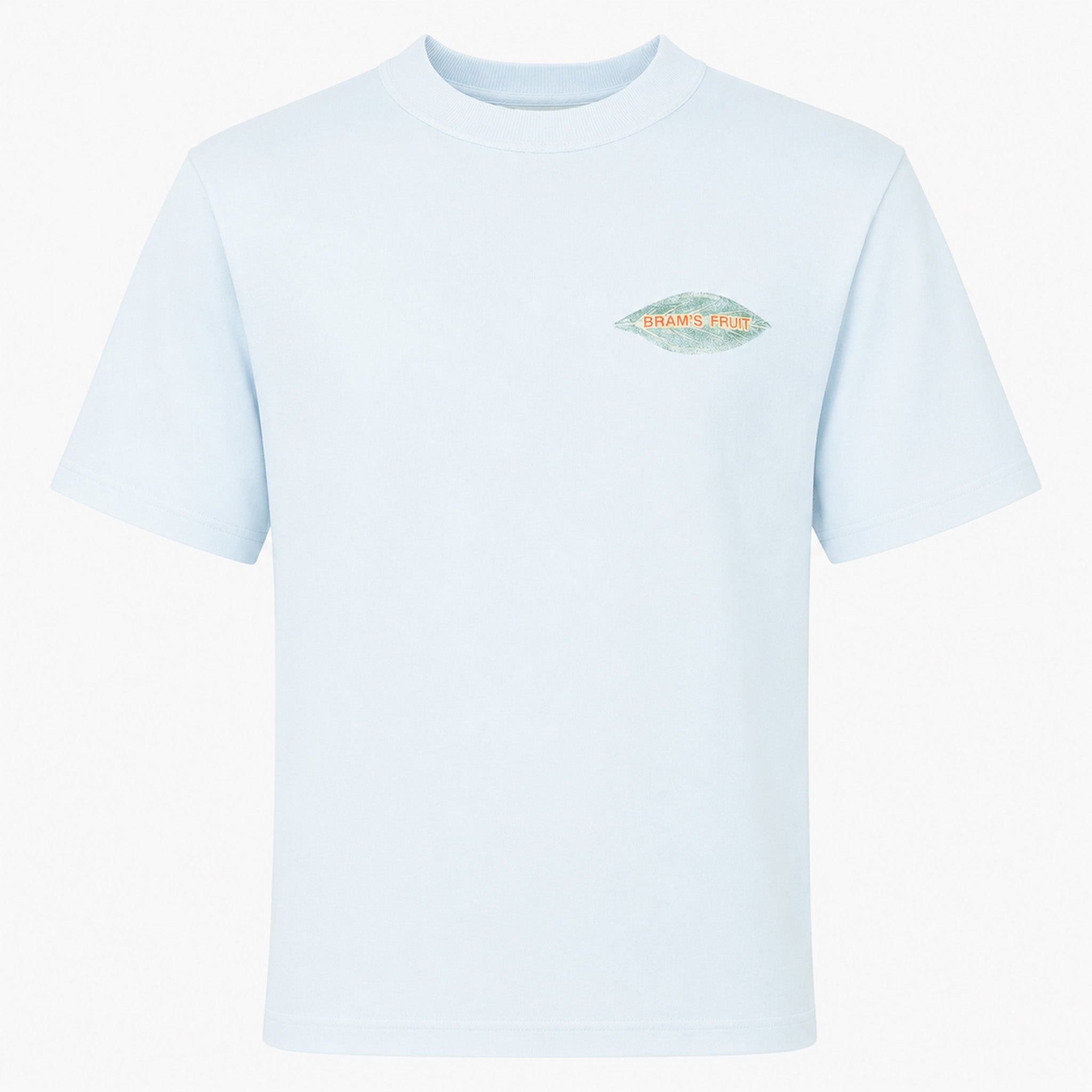 Bram's Fruit T-Shirt Backprint Lichtblauw | Distressed Leaf