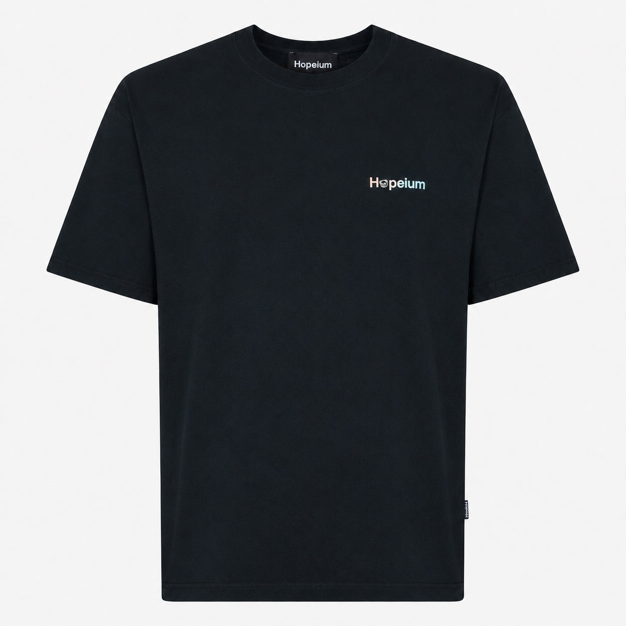 Hopeium T-Shirt Backprint Blauw | Logo Tee