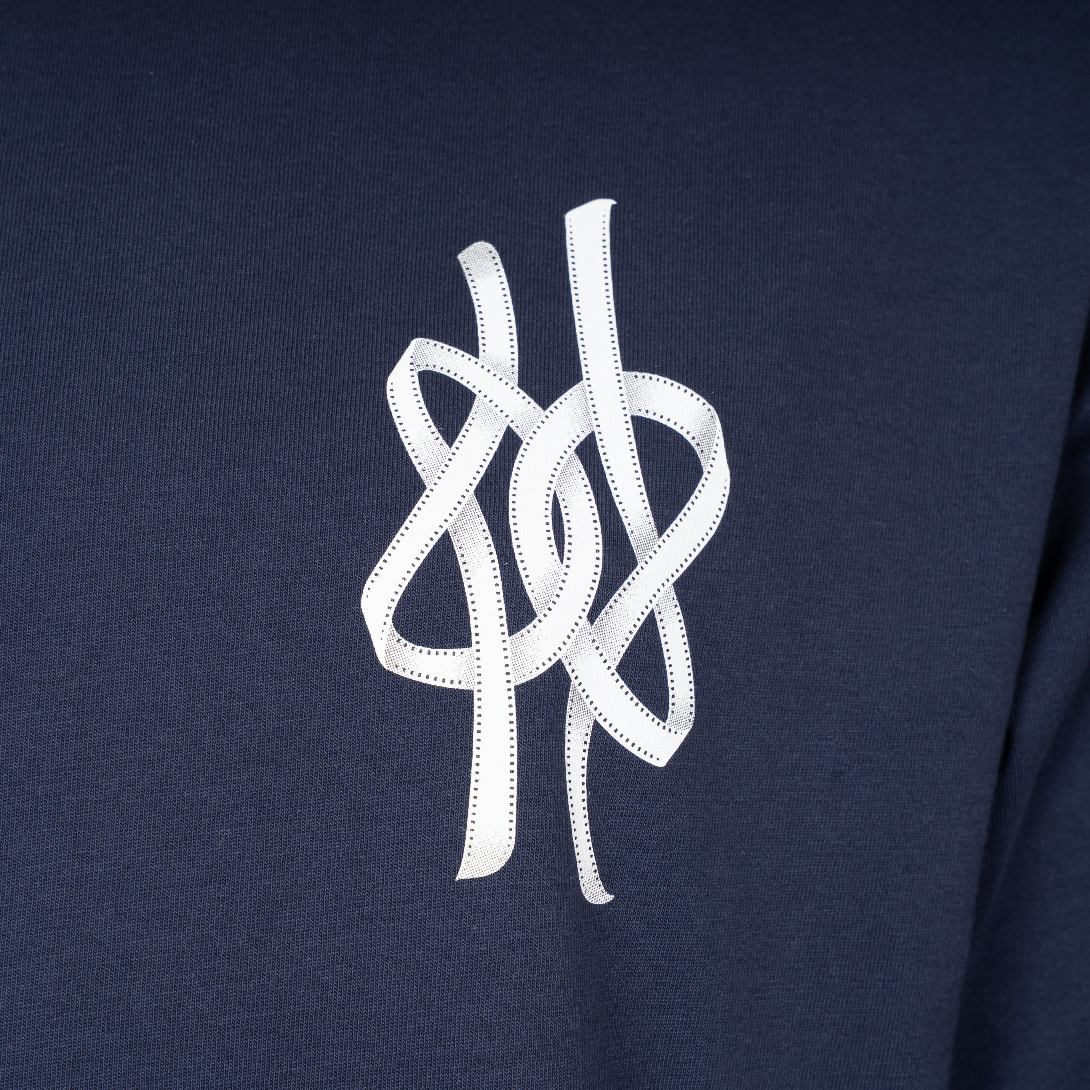 Filling Pieces T-Shirt Backprint Donkerblauw | Boxy Film Strip