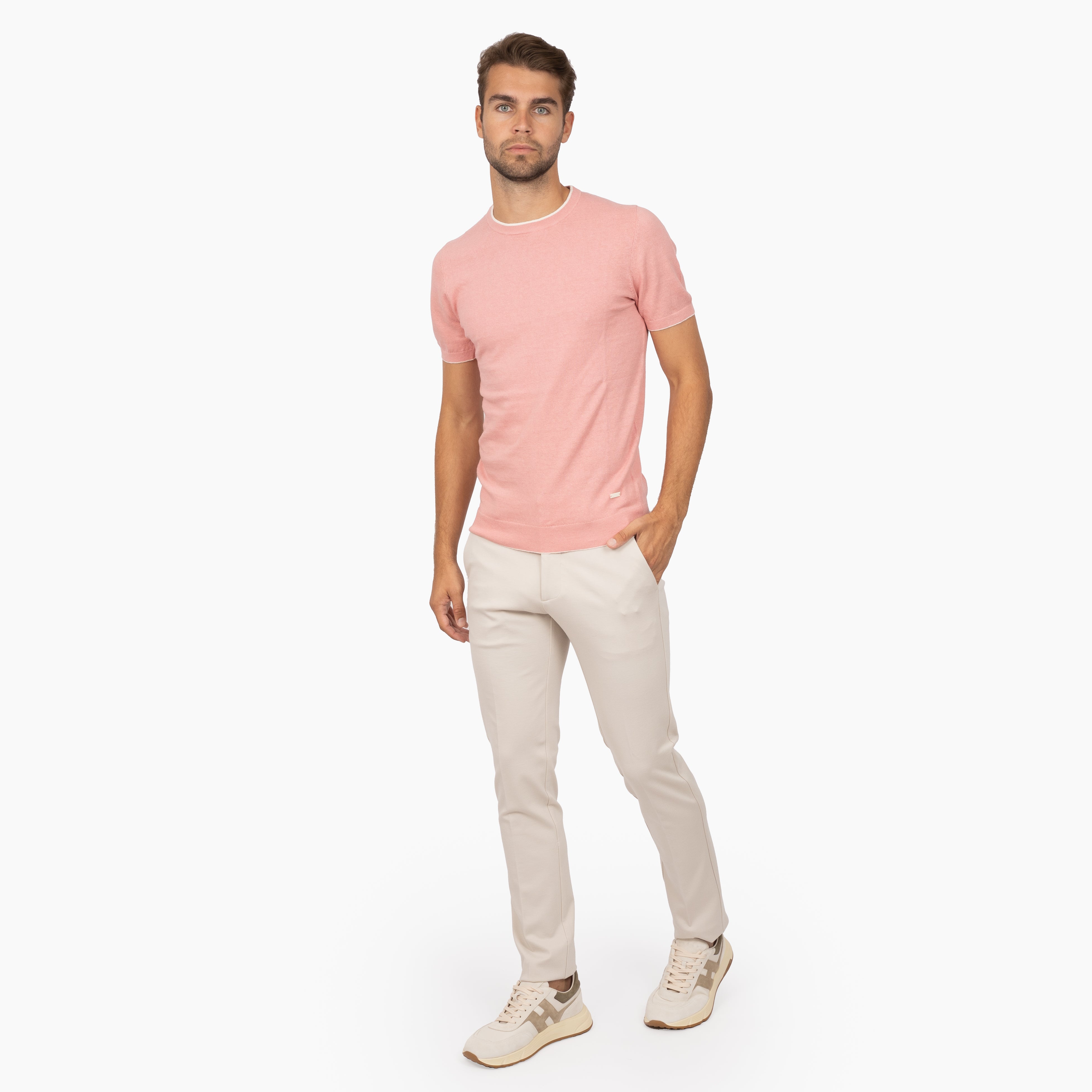 SEVEN DIALS Gebreid T-Shirt Roze | Bennet