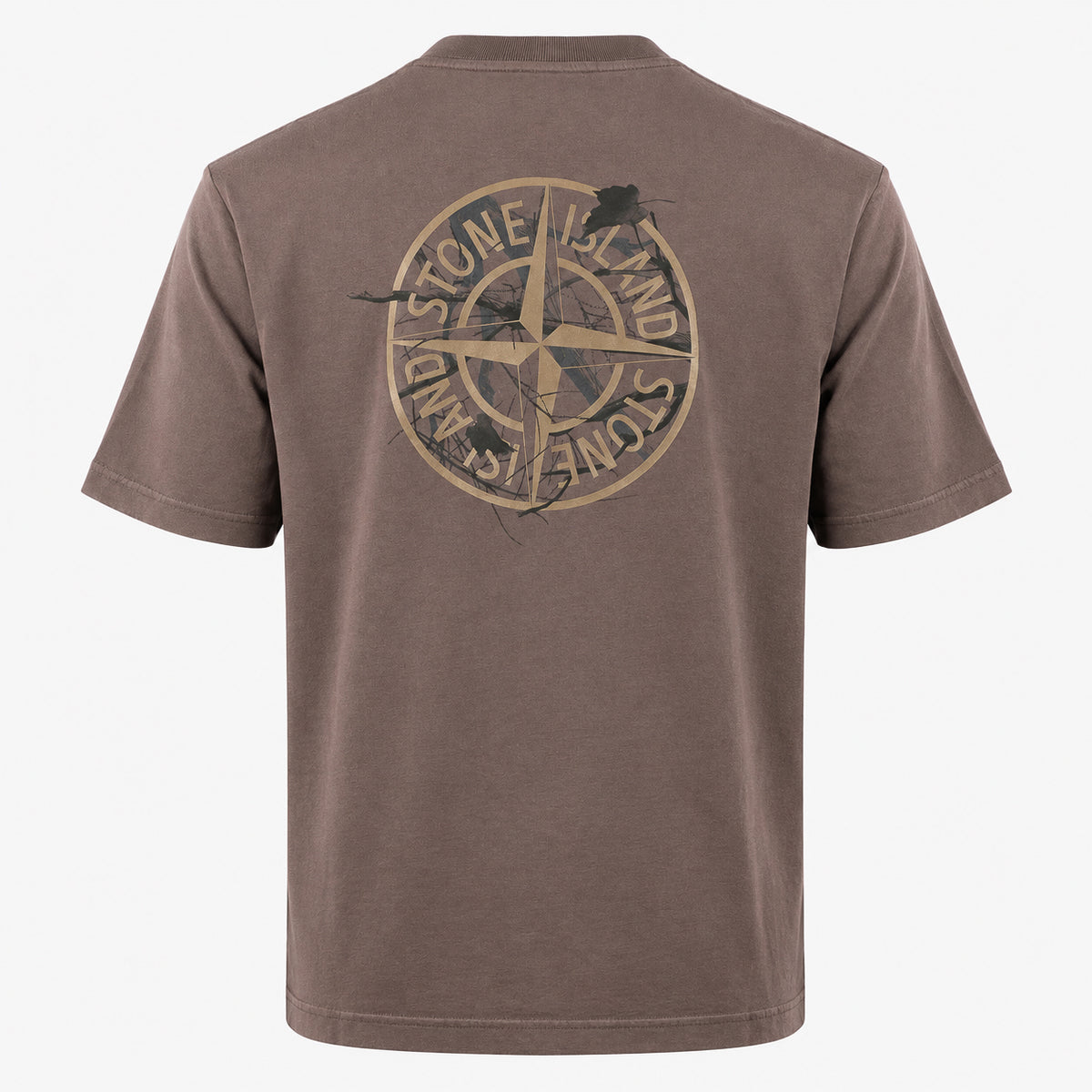 Stone Island T-Shirt Backprint Bordeauxrood | Camo Print
