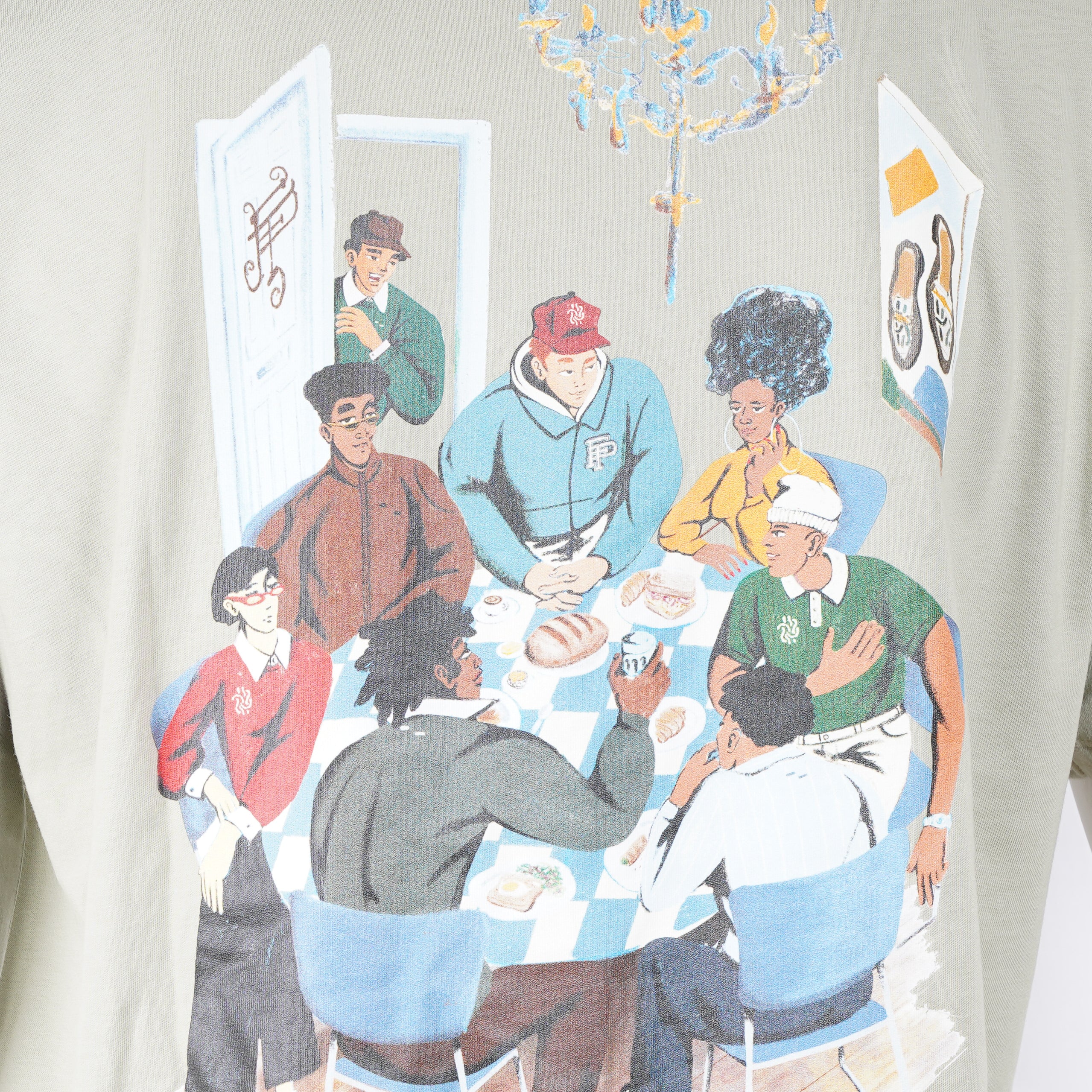 Filling Pieces T-Shirt Backprint Lichtgroen | Supper
