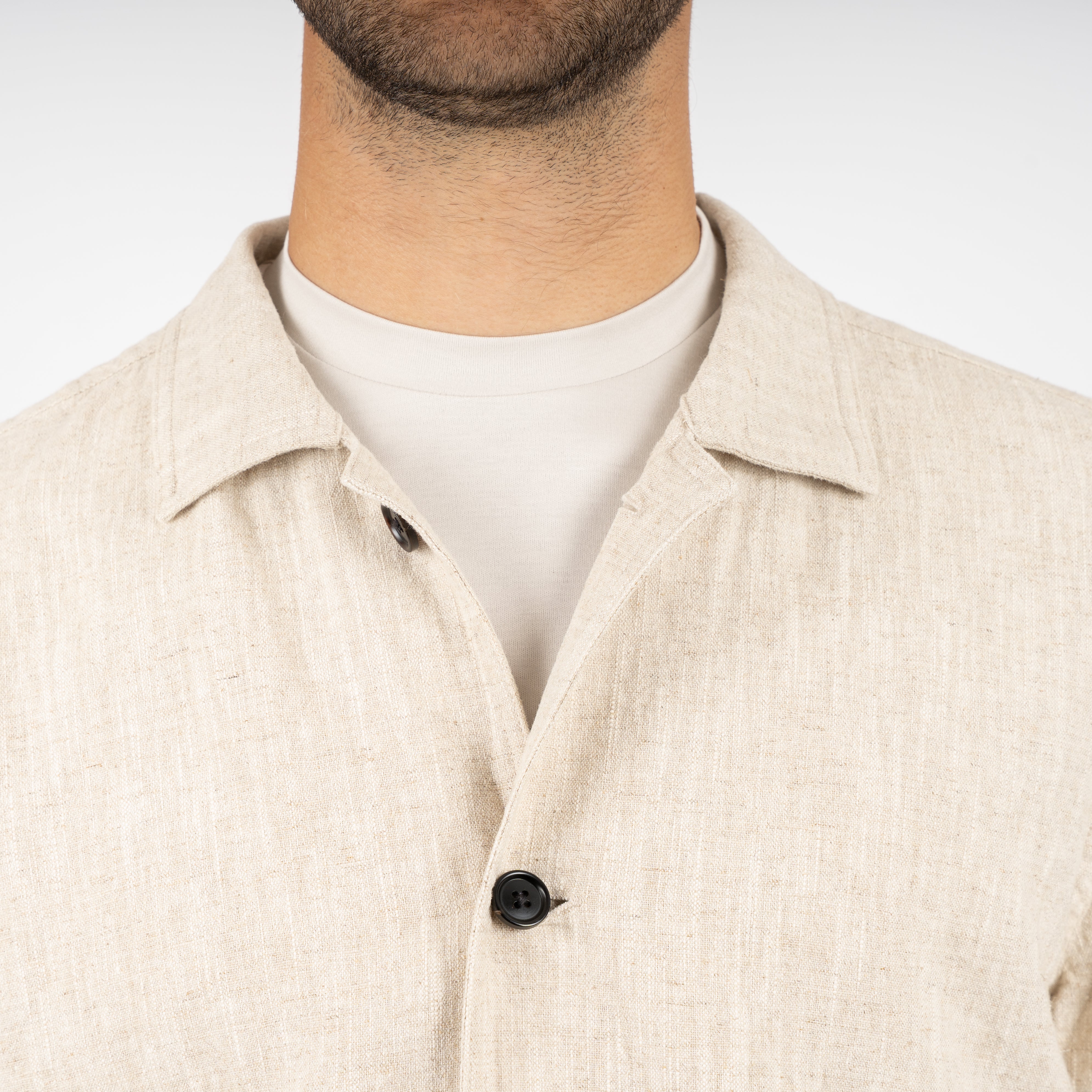 Profuomo Overshirt Beige | Linnen