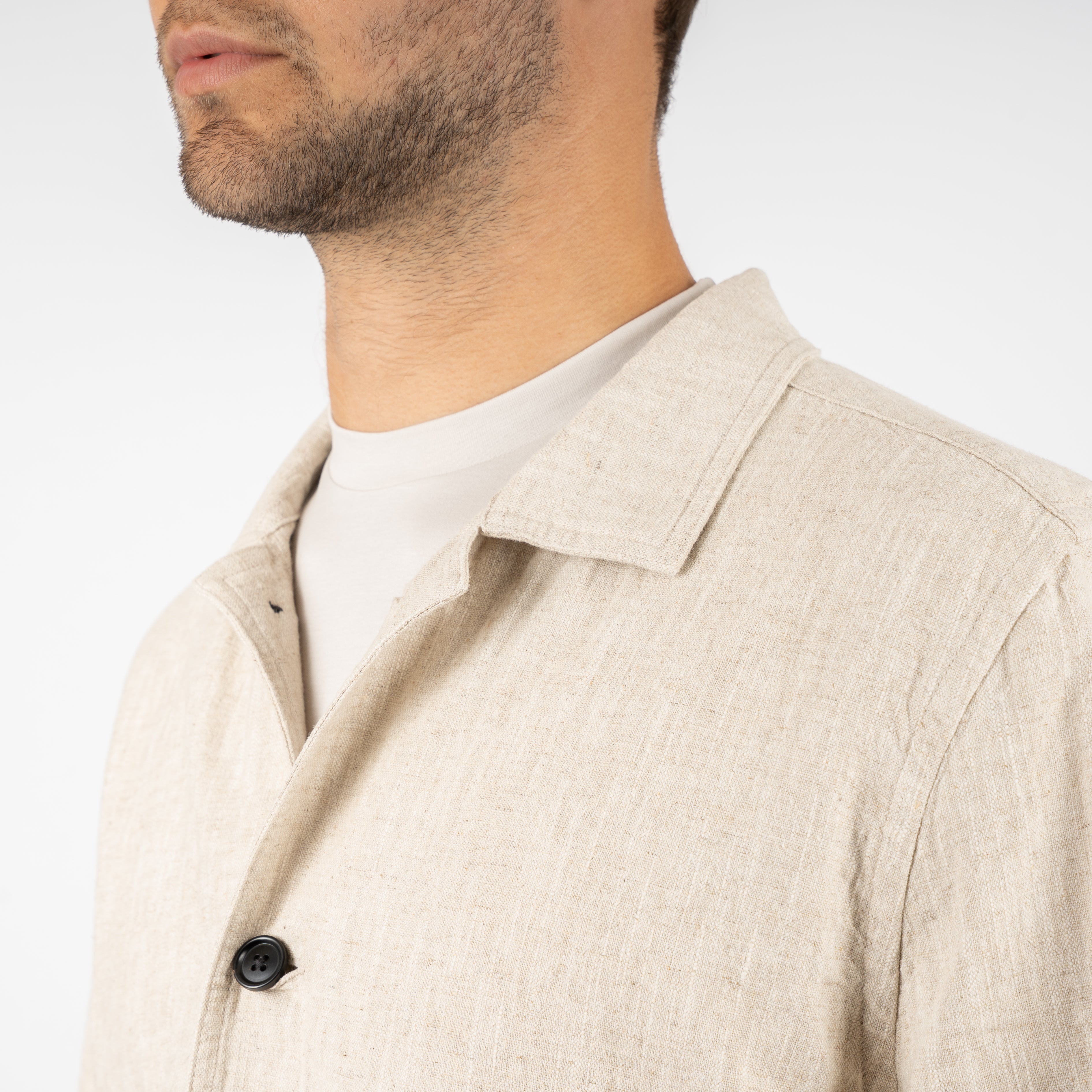 Profuomo Overshirt Beige | Linnen