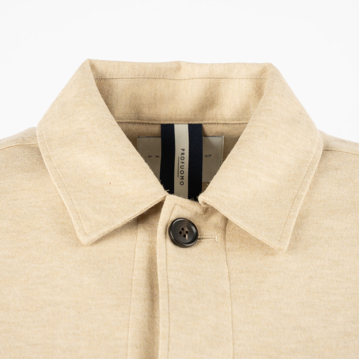 Profuomo Overshirt Beige | Knitted