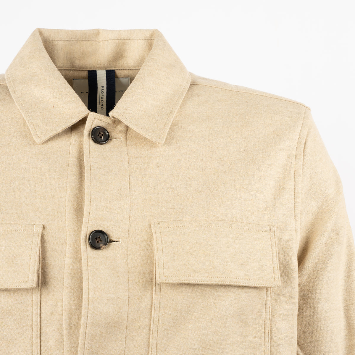 Profuomo Overshirt Beige | Knitted