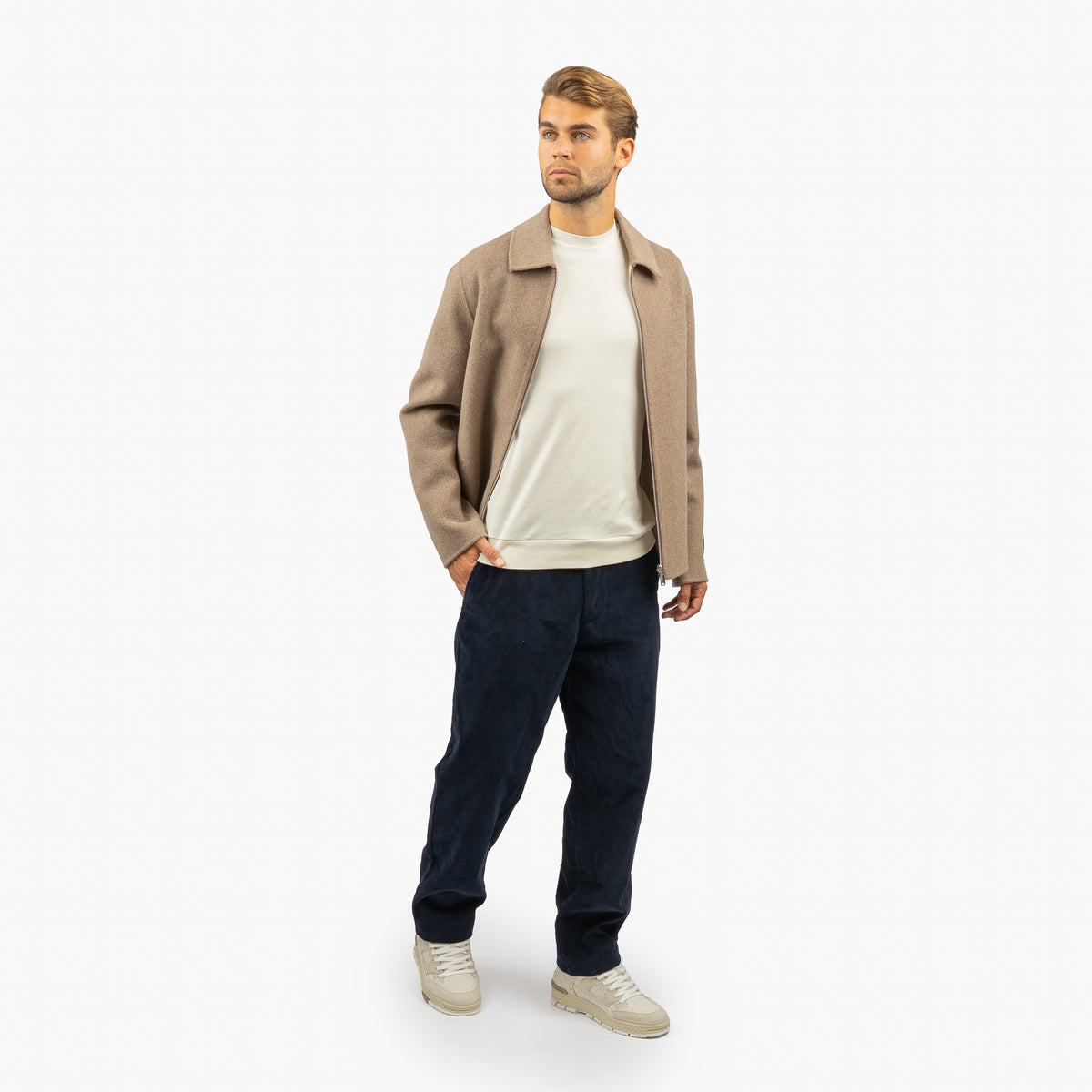Profuomo Overshirt Bruin | Reversible Wool