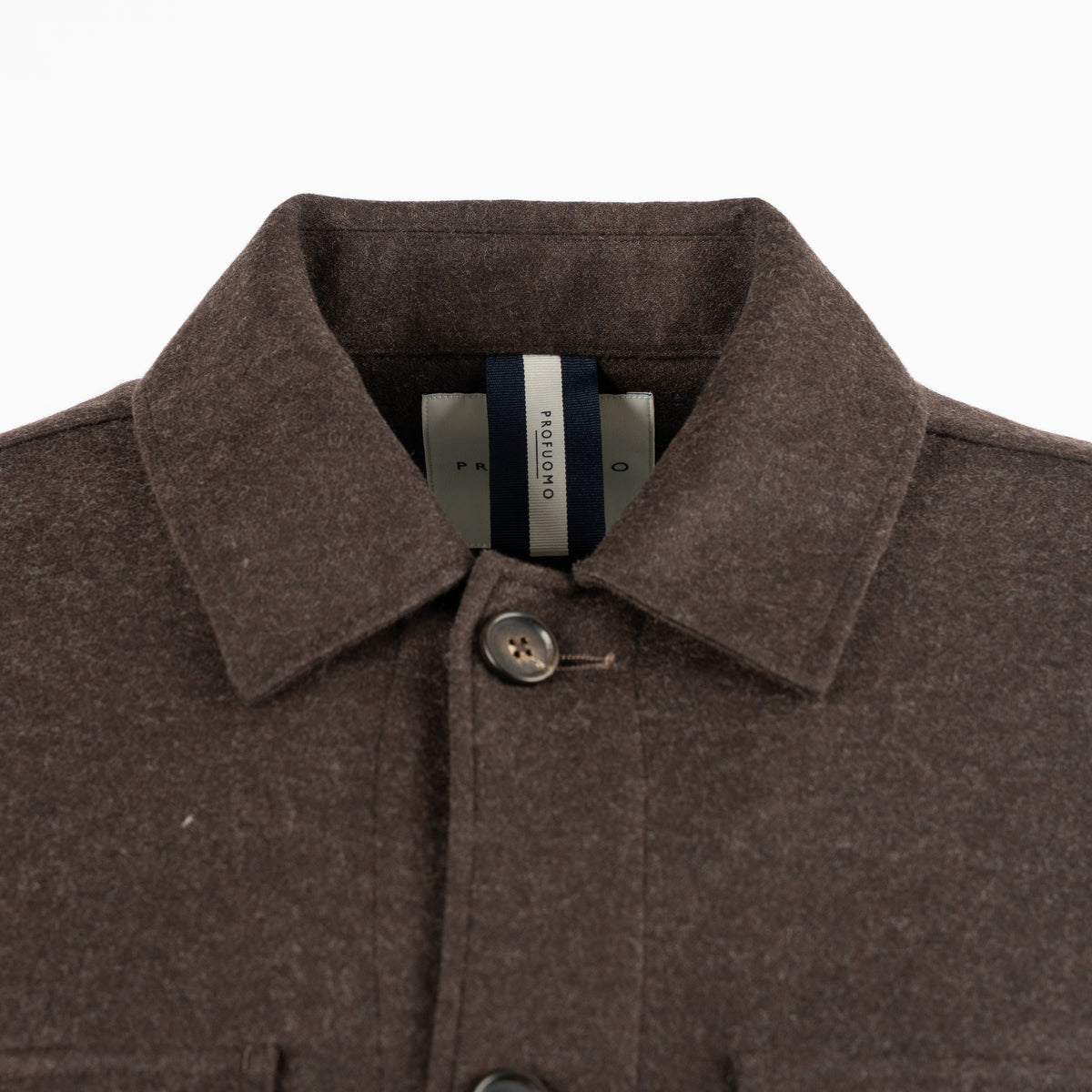 Profuomo Overshirt Bruin | Knitted