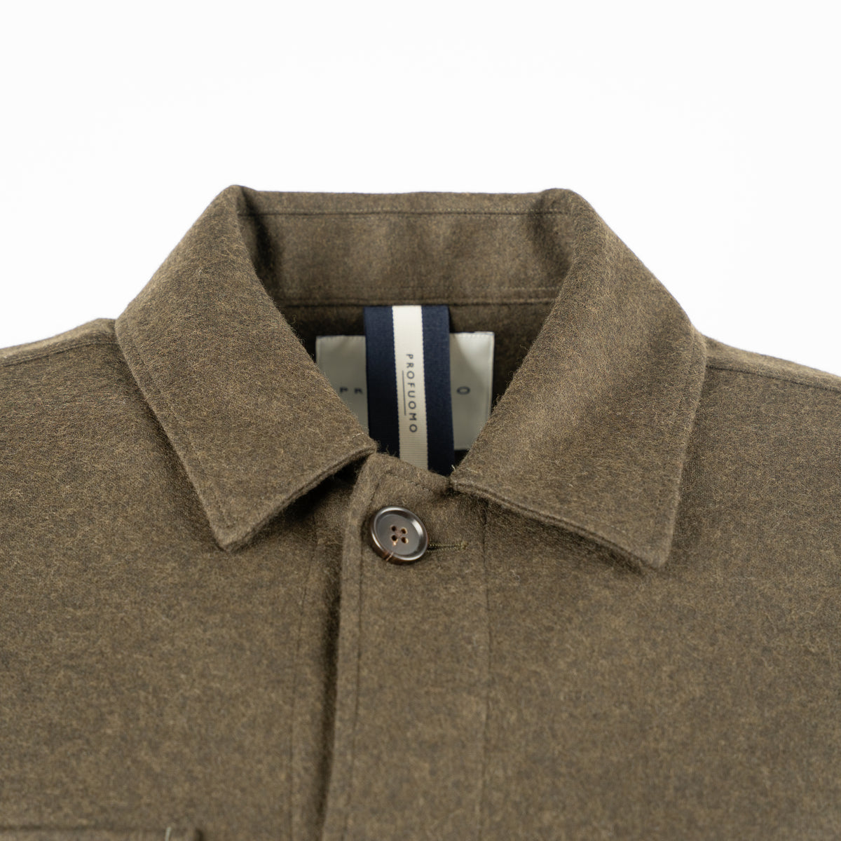 Profuomo Overshirt Groen | Knitted