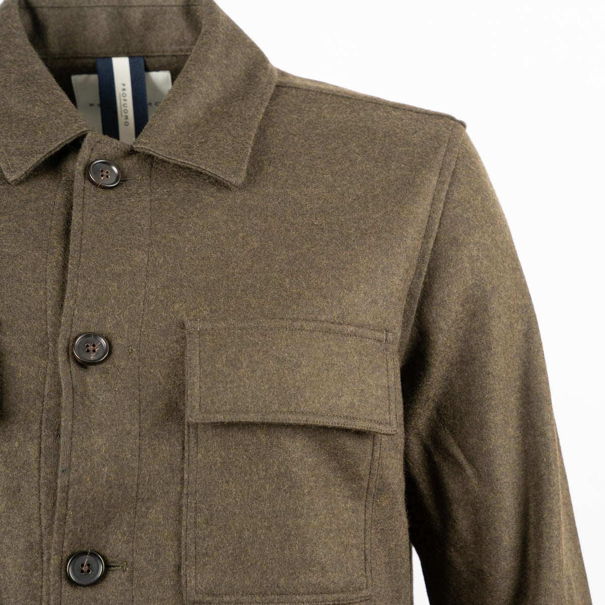 Profuomo Overshirt Groen | Knitted