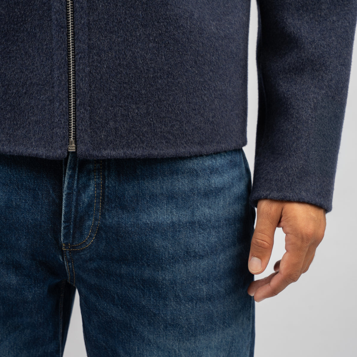 Profuomo Overshirt Blauw | Reversible Wool