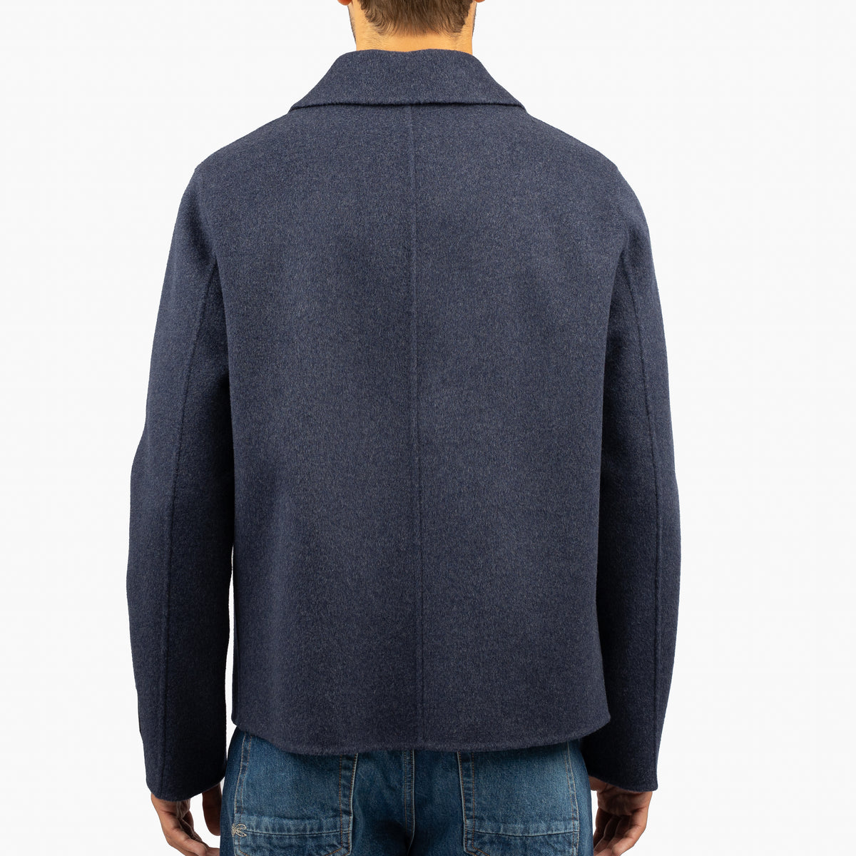 Profuomo Overshirt Blauw | Reversible Wool