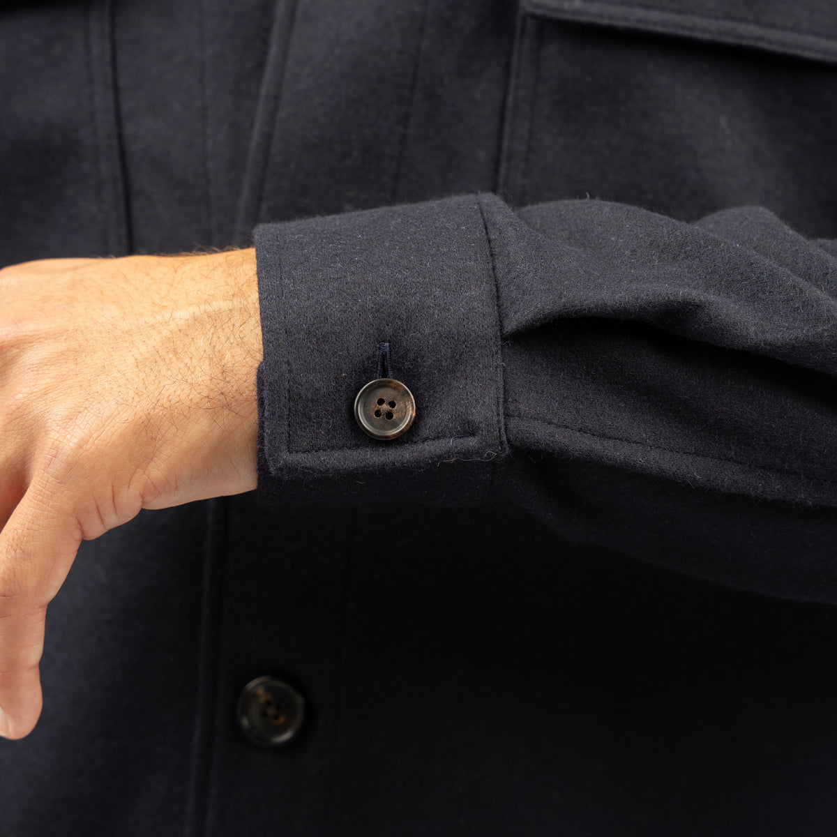 Profuomo Overshirt Blauw | Knitted