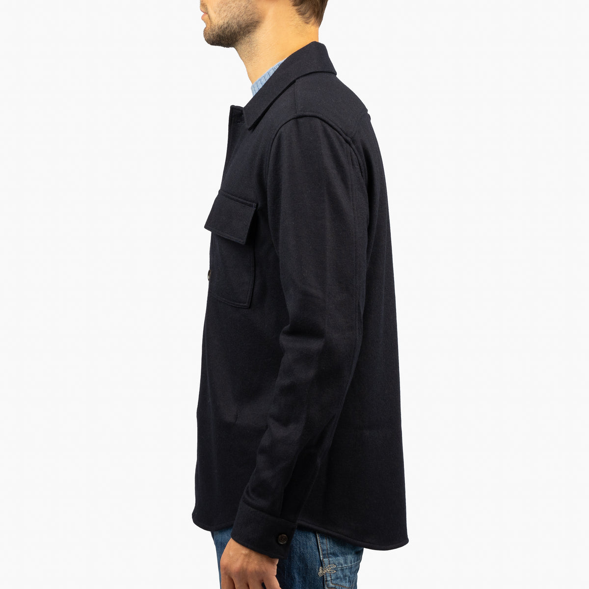 Profuomo Overshirt Blauw | Knitted