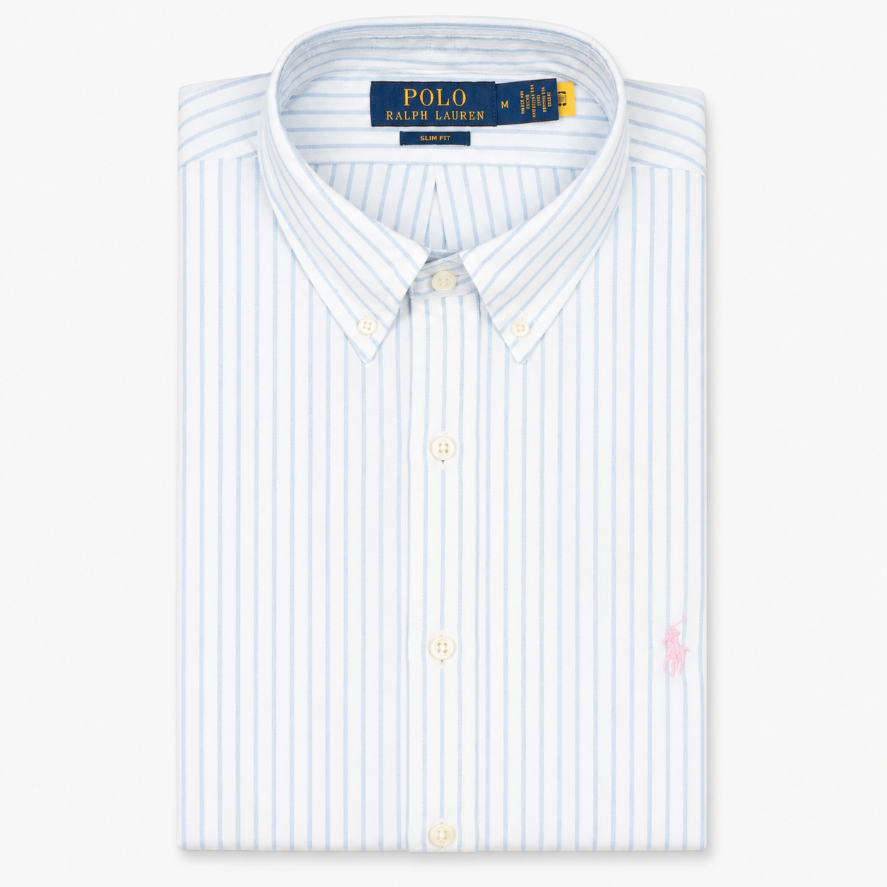 Ralph Lauren Linnen Overhemd Lichtblauw Gestreept | Slim Fit