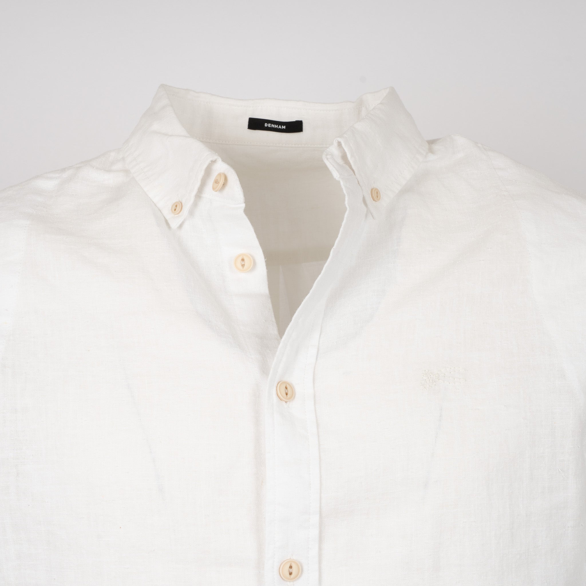 Denham Linnen Overhemd Wit | Scissor Button Down