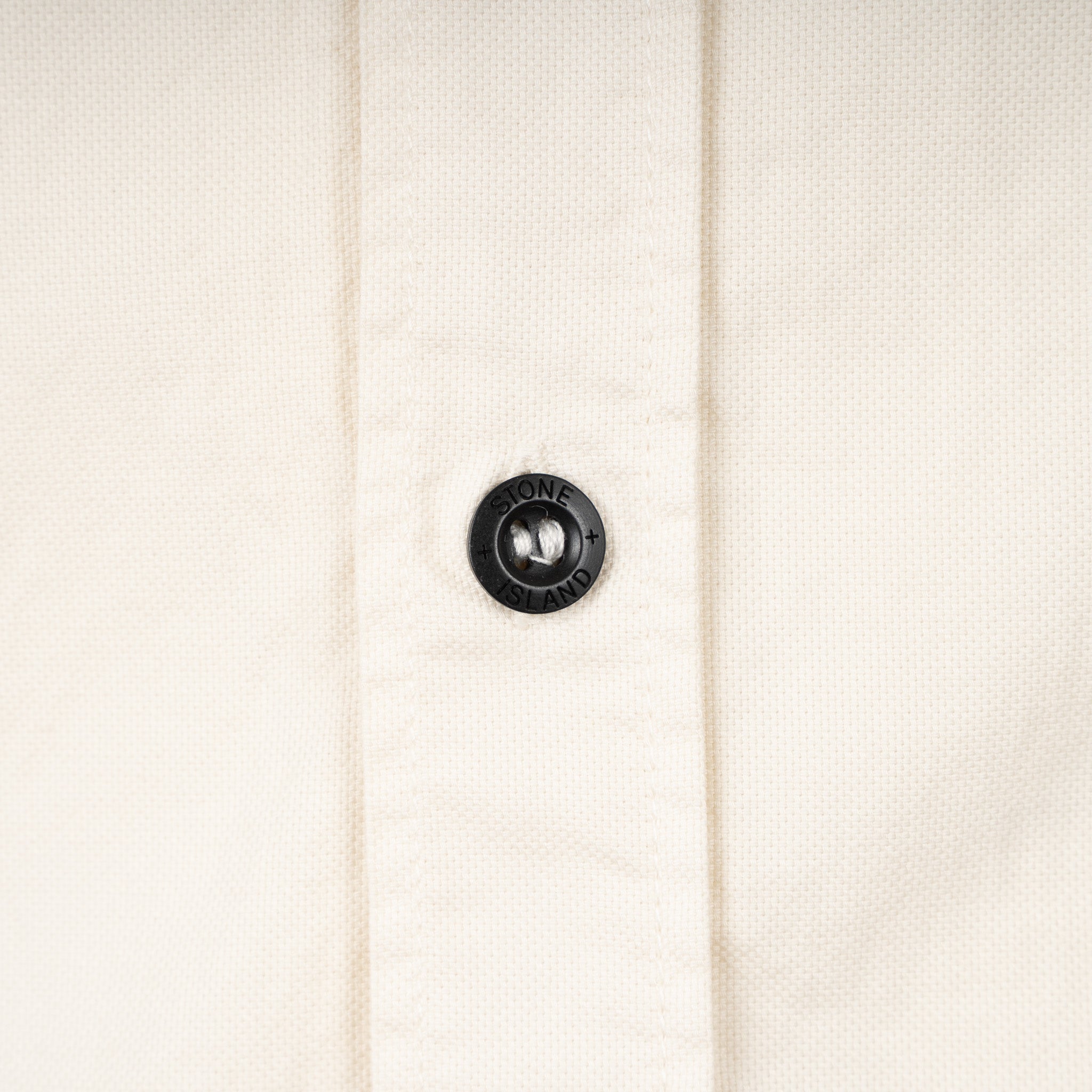 Stone Island Overhemd Crème | Organic Cotton Oxford