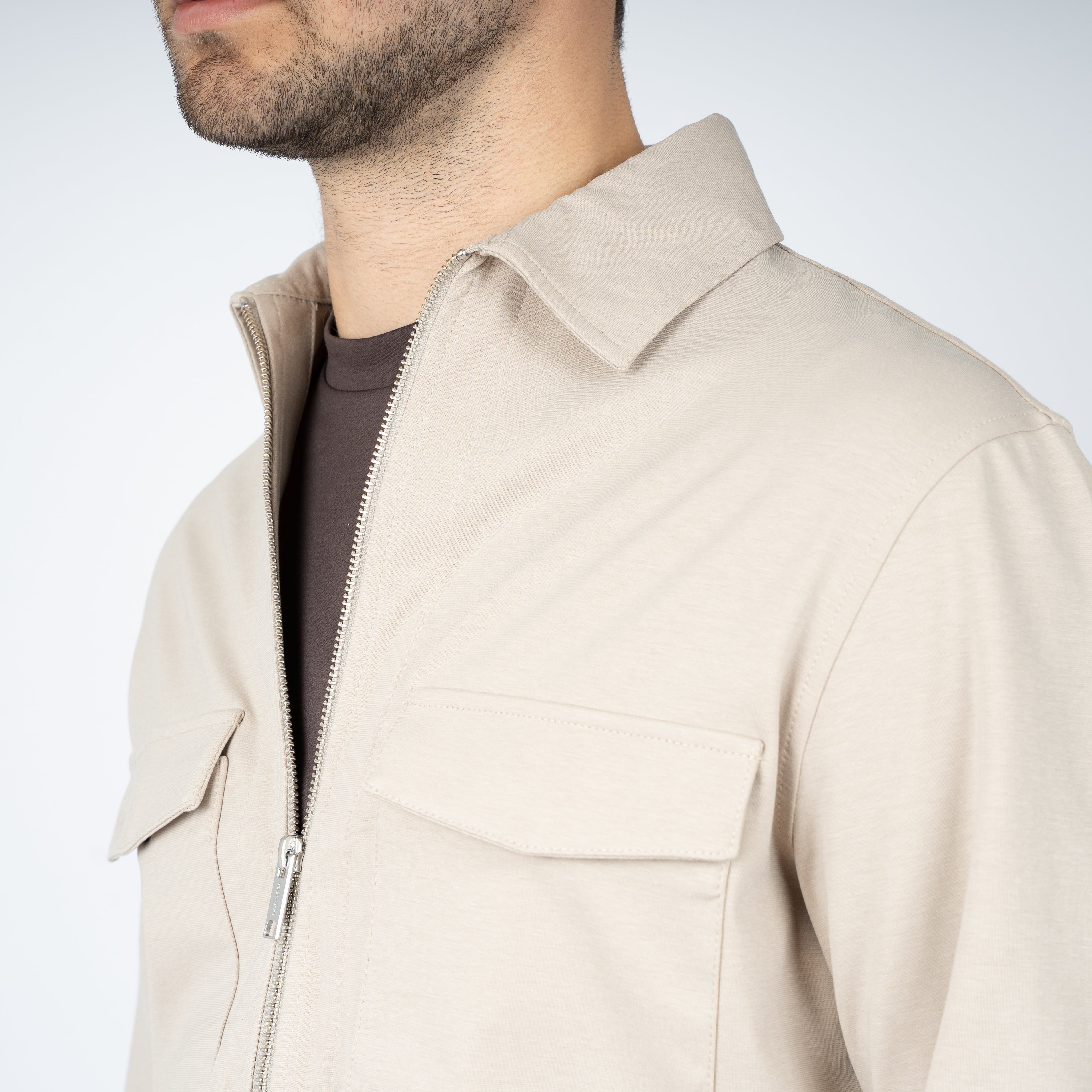 Genti Overshirt Beige | Dynamic