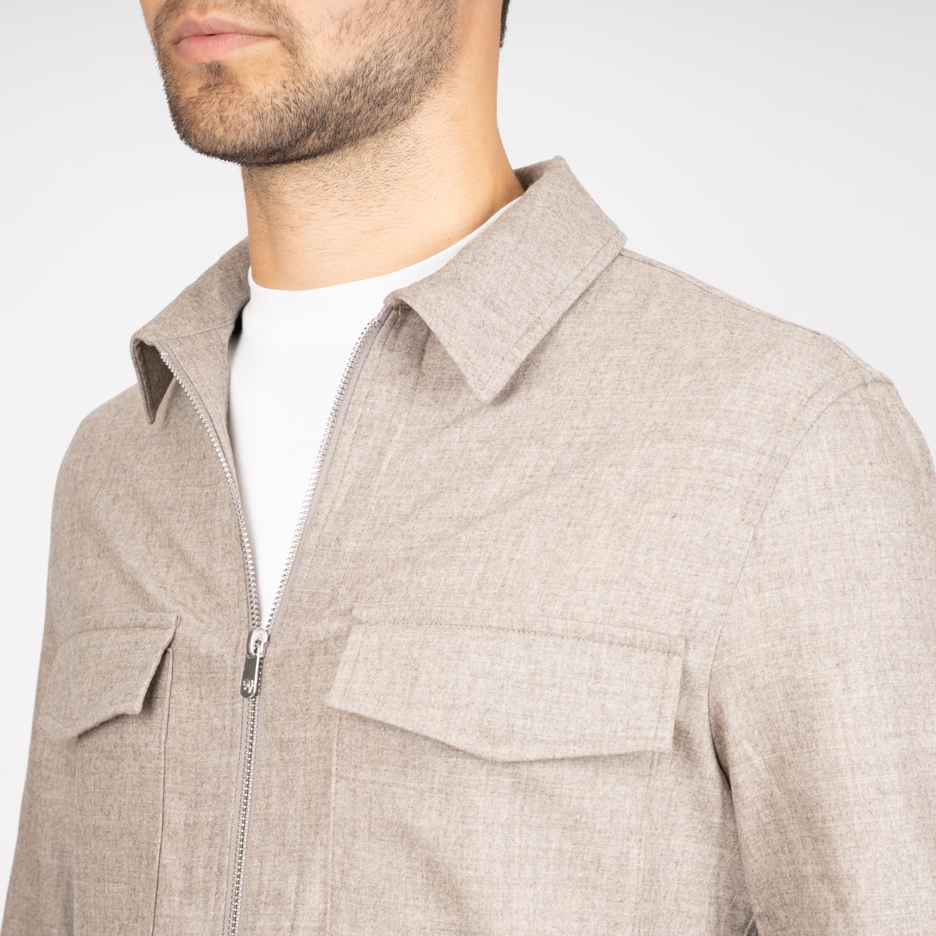 Marco Pescarolo Overshirt Beige | Urus
