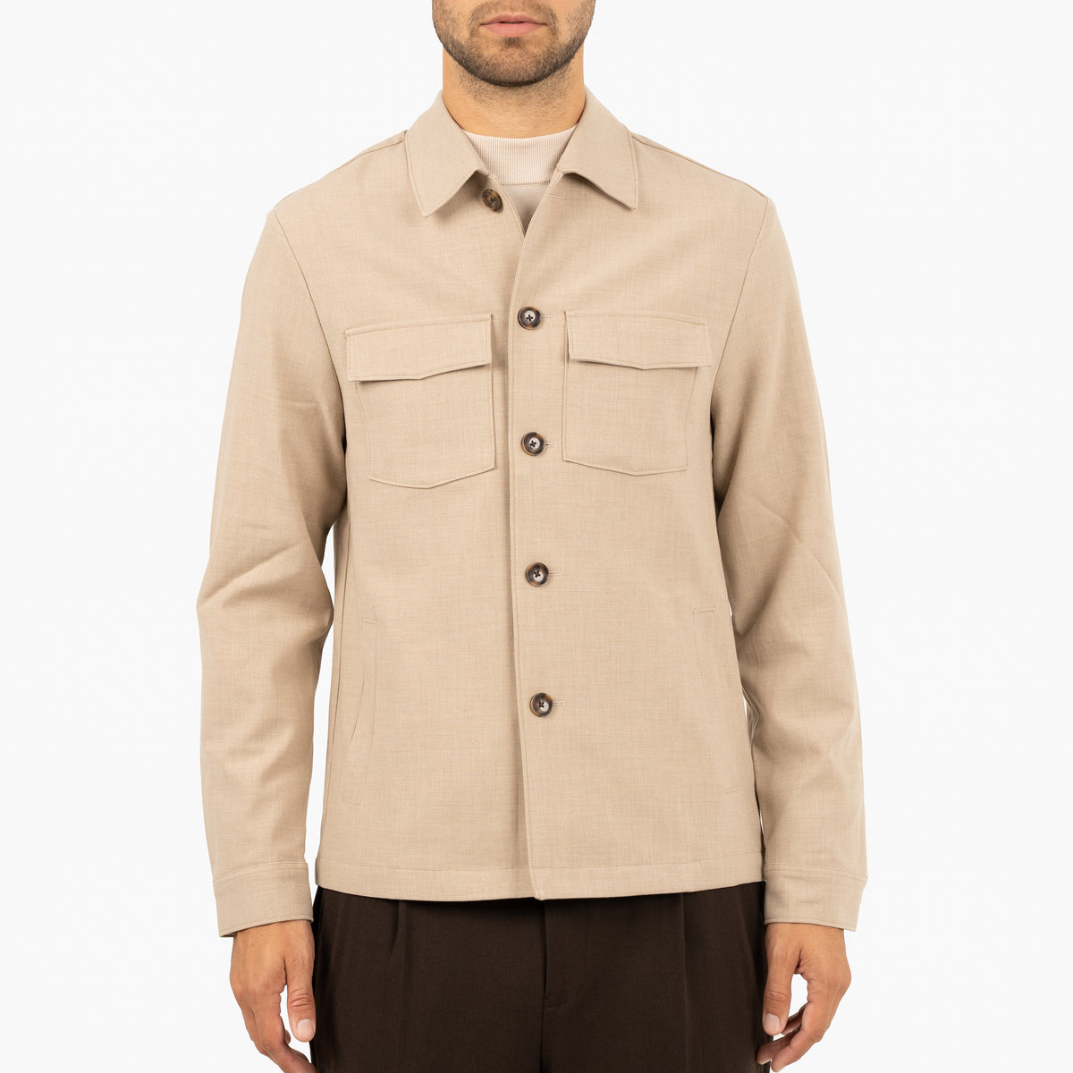 SEVEN DIALS Overshirt Beige | Ronan