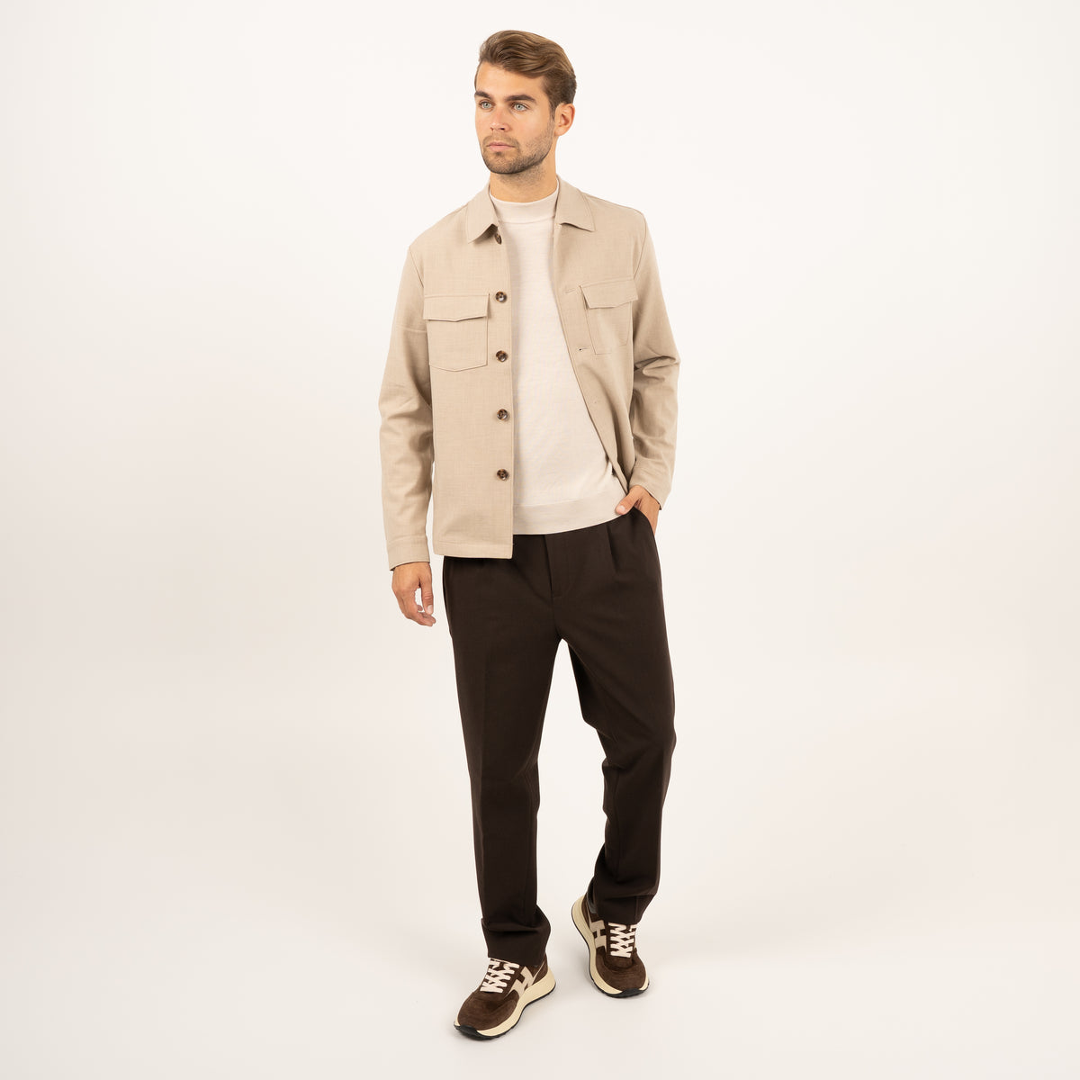 SEVEN DIALS Overshirt Beige | Ronan
