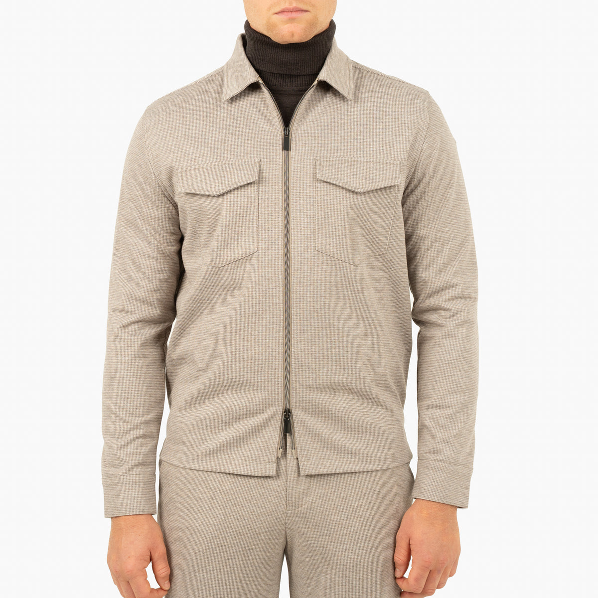 SEVEN DIALS Overshirt met Rits Beige | Amman