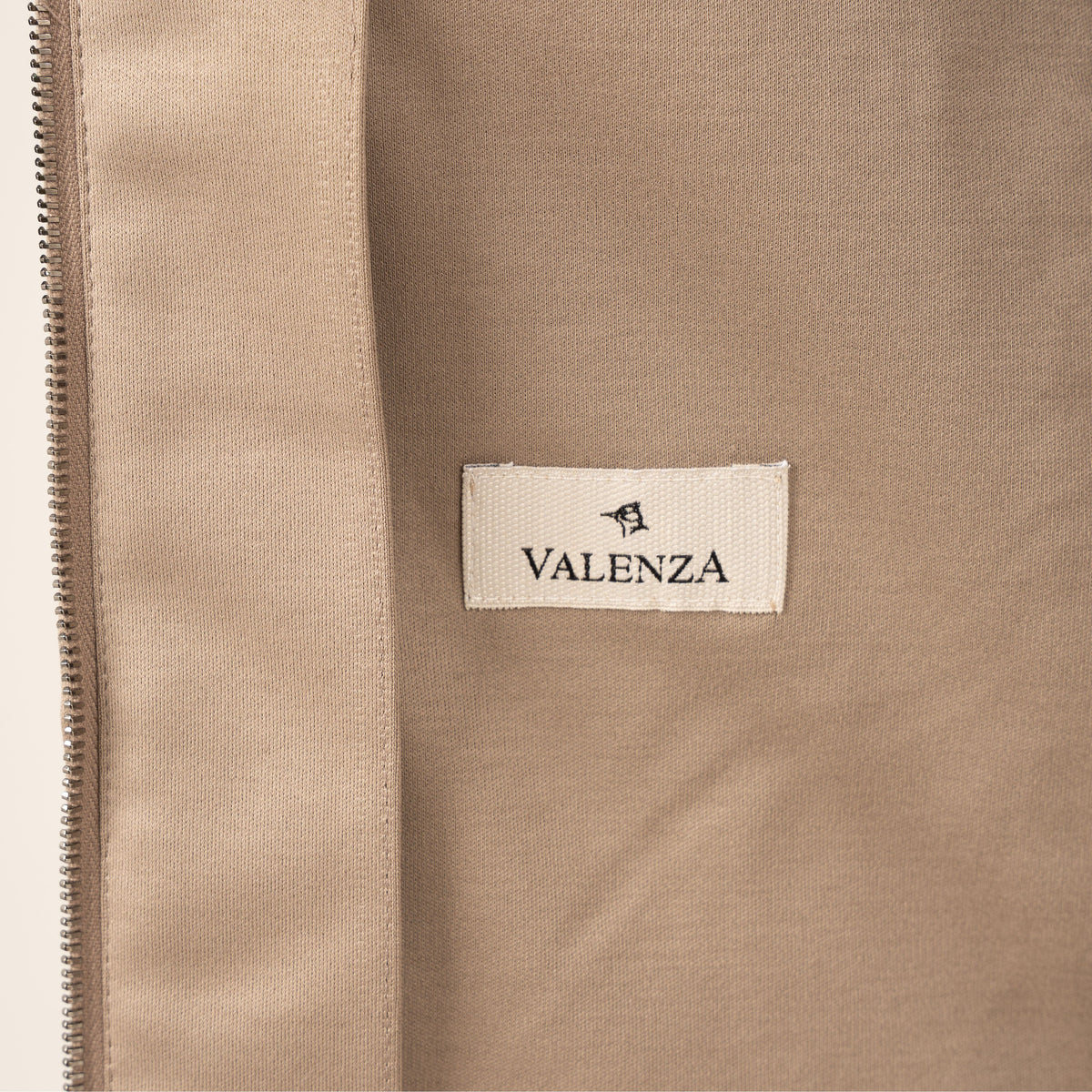 Valenza Overshirt met Rits Beige | Interlock Supima