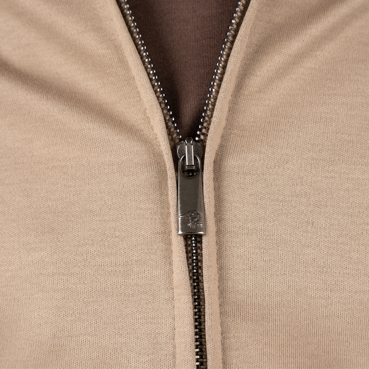 Valenza Overshirt met Rits Beige | Interlock Supima