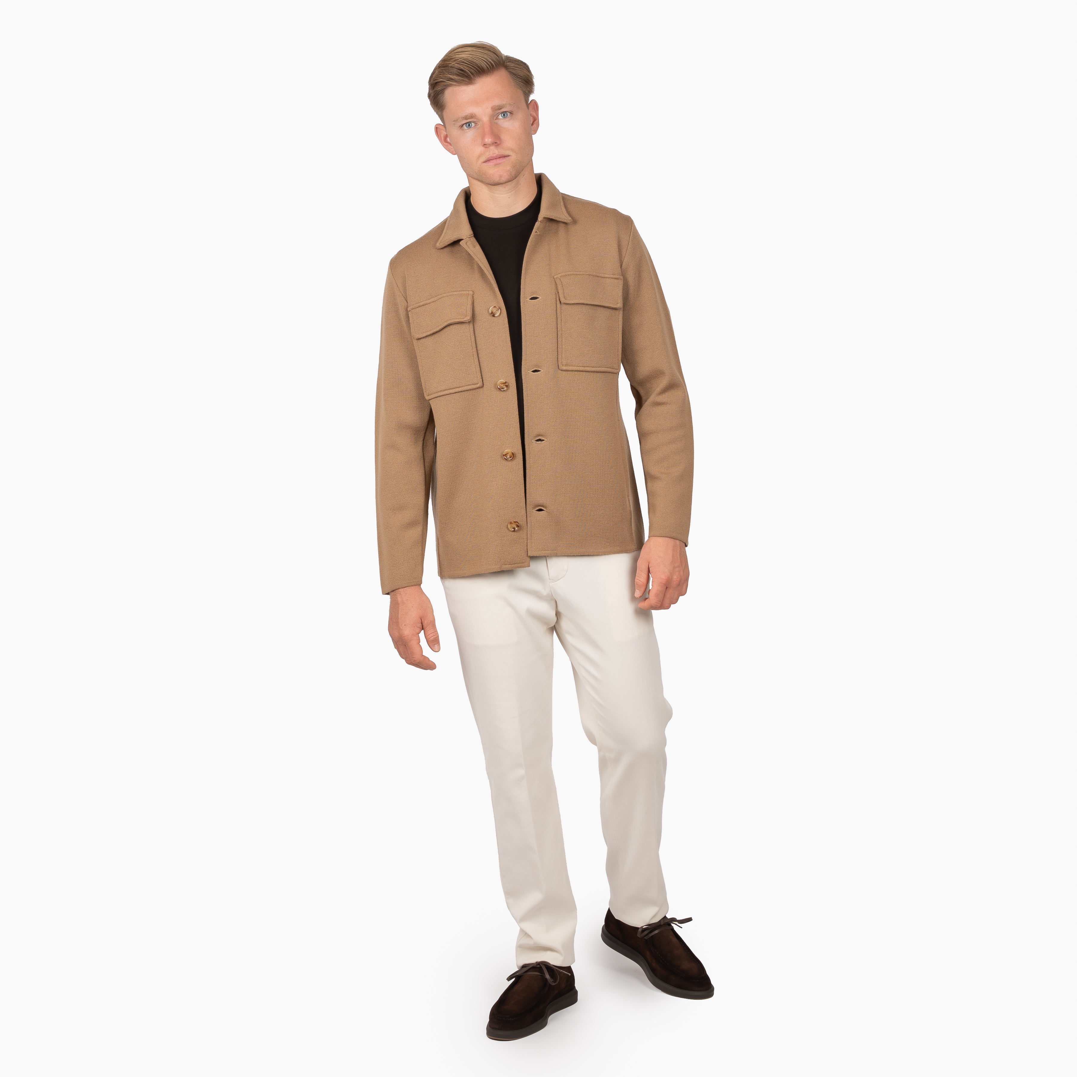 Lardini Gebreid Overshirt Camel
