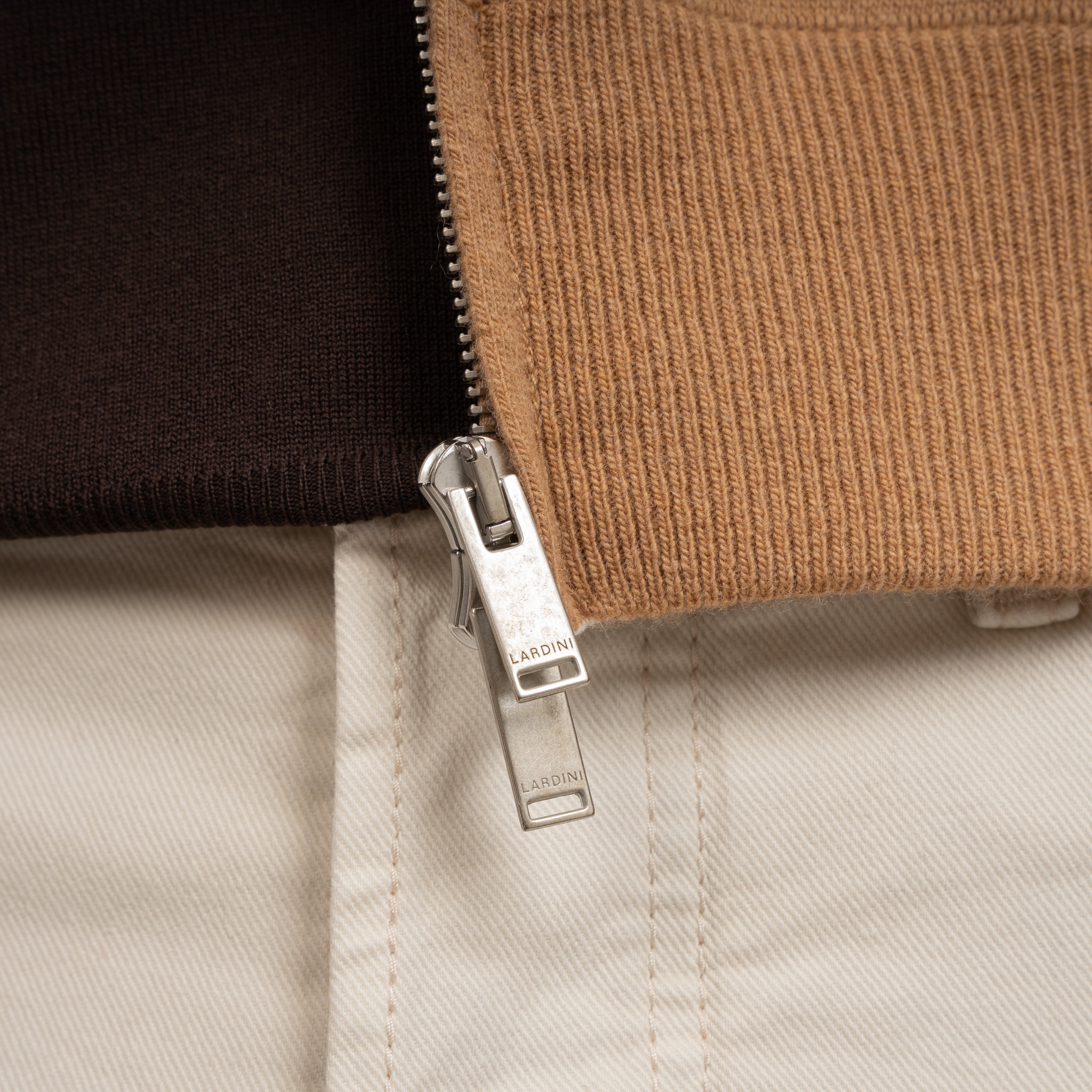 Lardini Gebreid Vest Camel