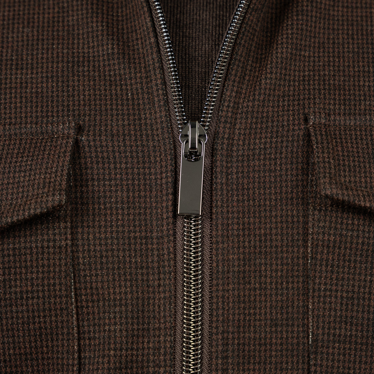 SEVEN DIALS Overshirt met Rits Bruin | Amman