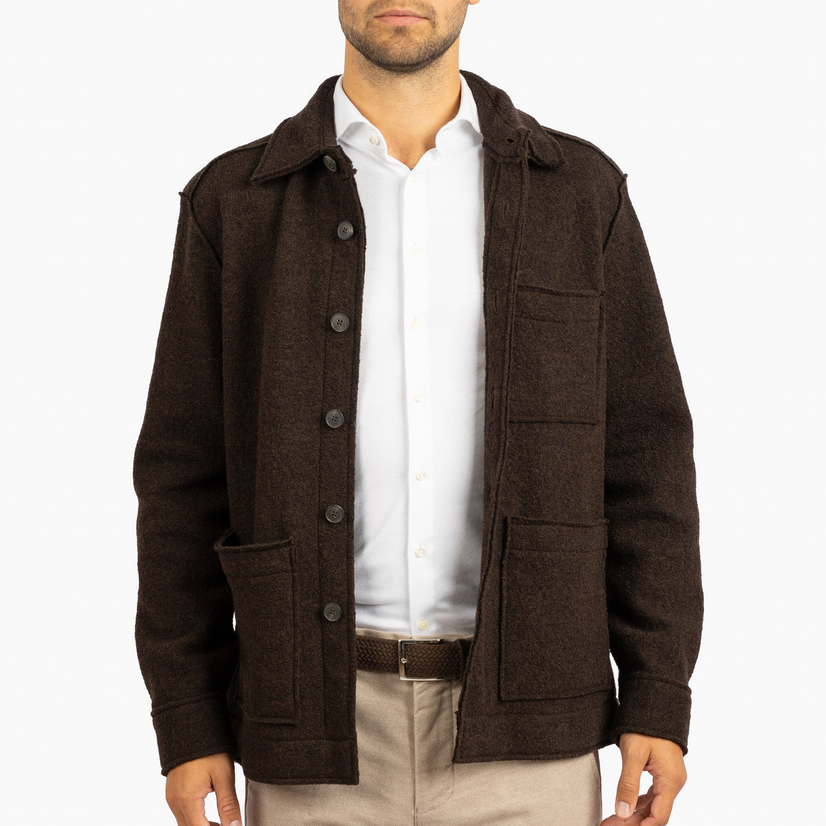 Xacus Overshirt Bruin | Boiled Wool