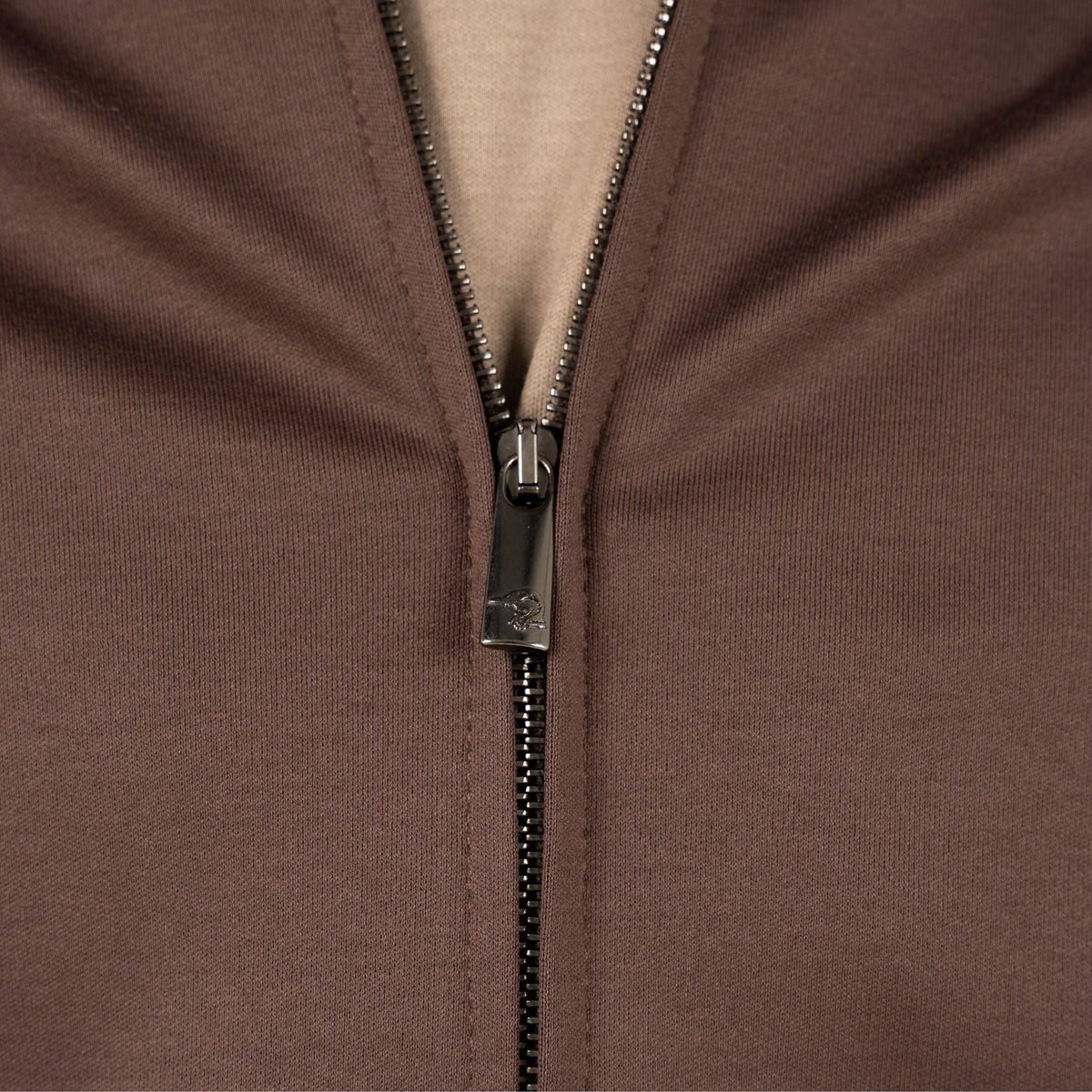Valenza Overshirt met Rits Bruin | Interlock Supima