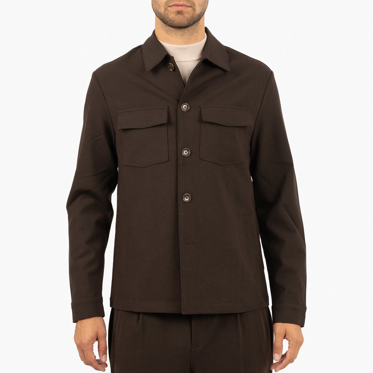 SEVEN DIALS Overshirt Bruin | Ronan