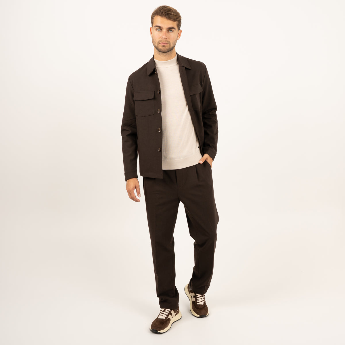 SEVEN DIALS Overshirt Bruin | Ronan