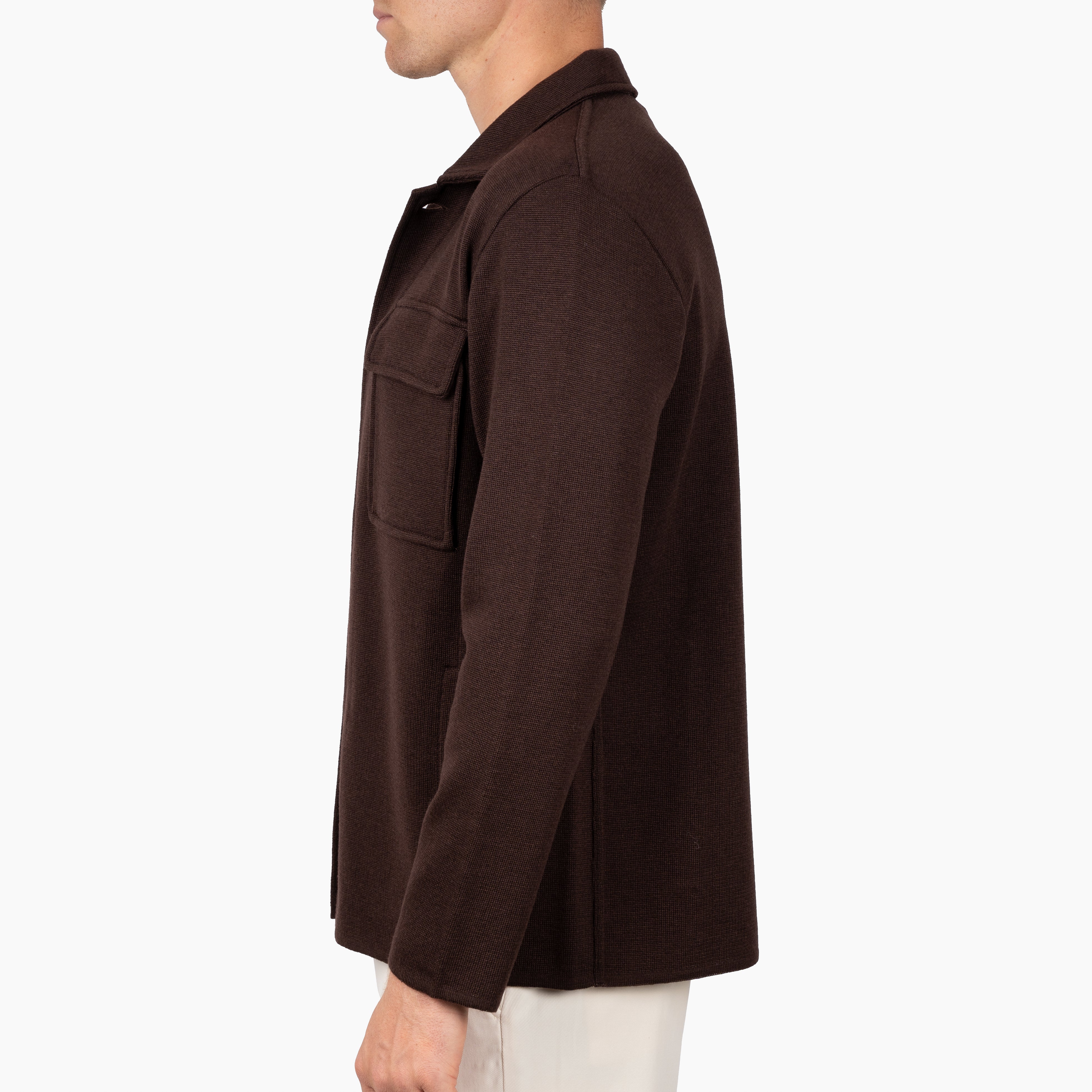 Lardini Gebreid Overshirt Bruin